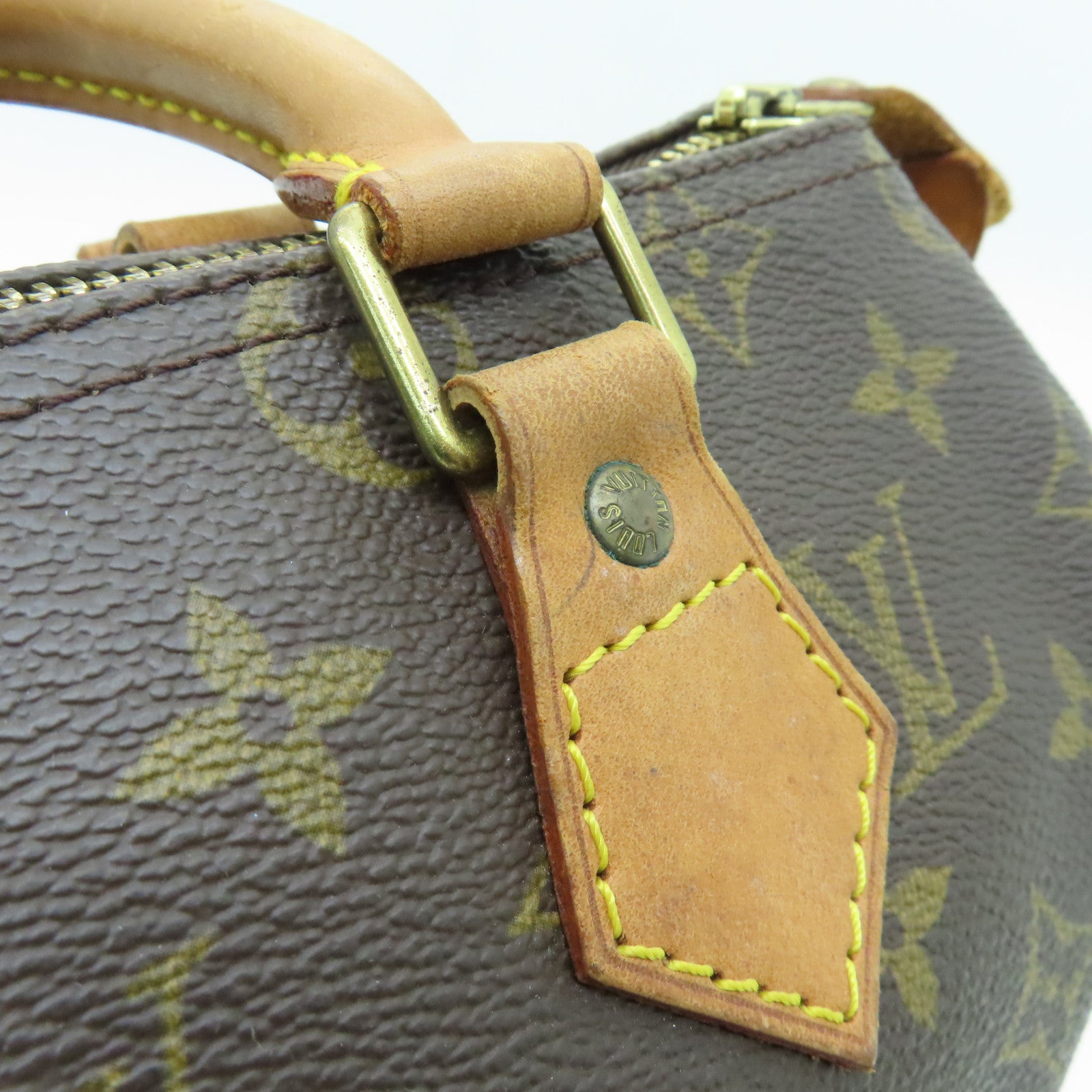 LOUIS VUITTON Monogram Speedy 25金扣手挽袋啡色