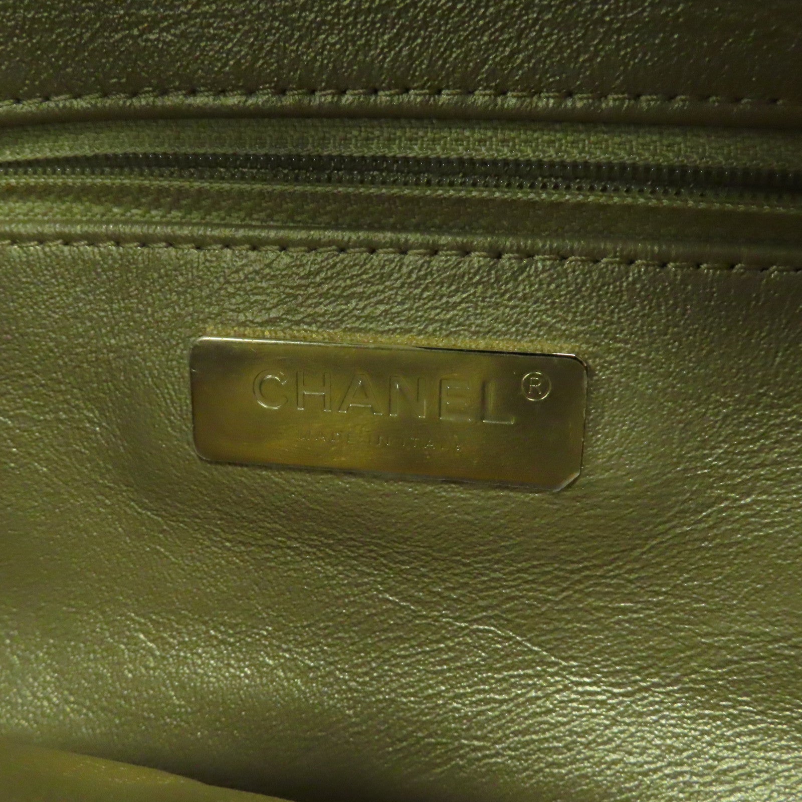 CHANEL 菱格羊皮皮革Waist Bag金扣鏈帶腰包黑色