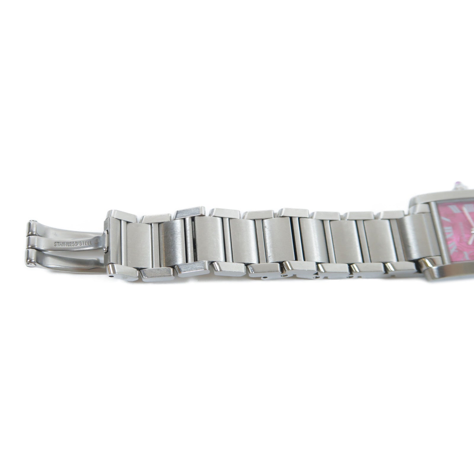 CARTIER Vintage Tank Francaise不鏽鋼手錶石英機芯粉紅色