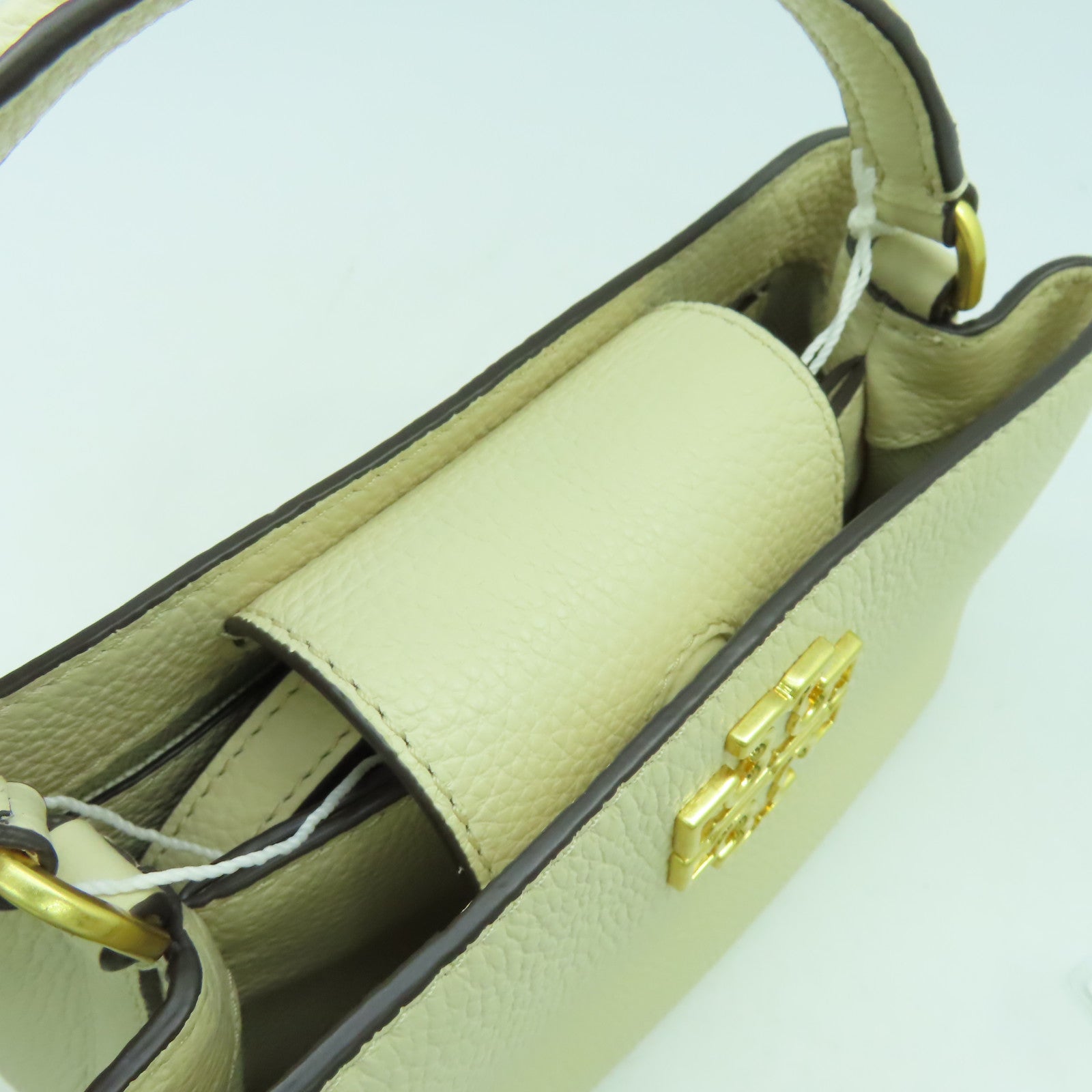 Tory Burch 牛皮皮革2way Shoulder Bag金扣手挽肩背兩用袋白色