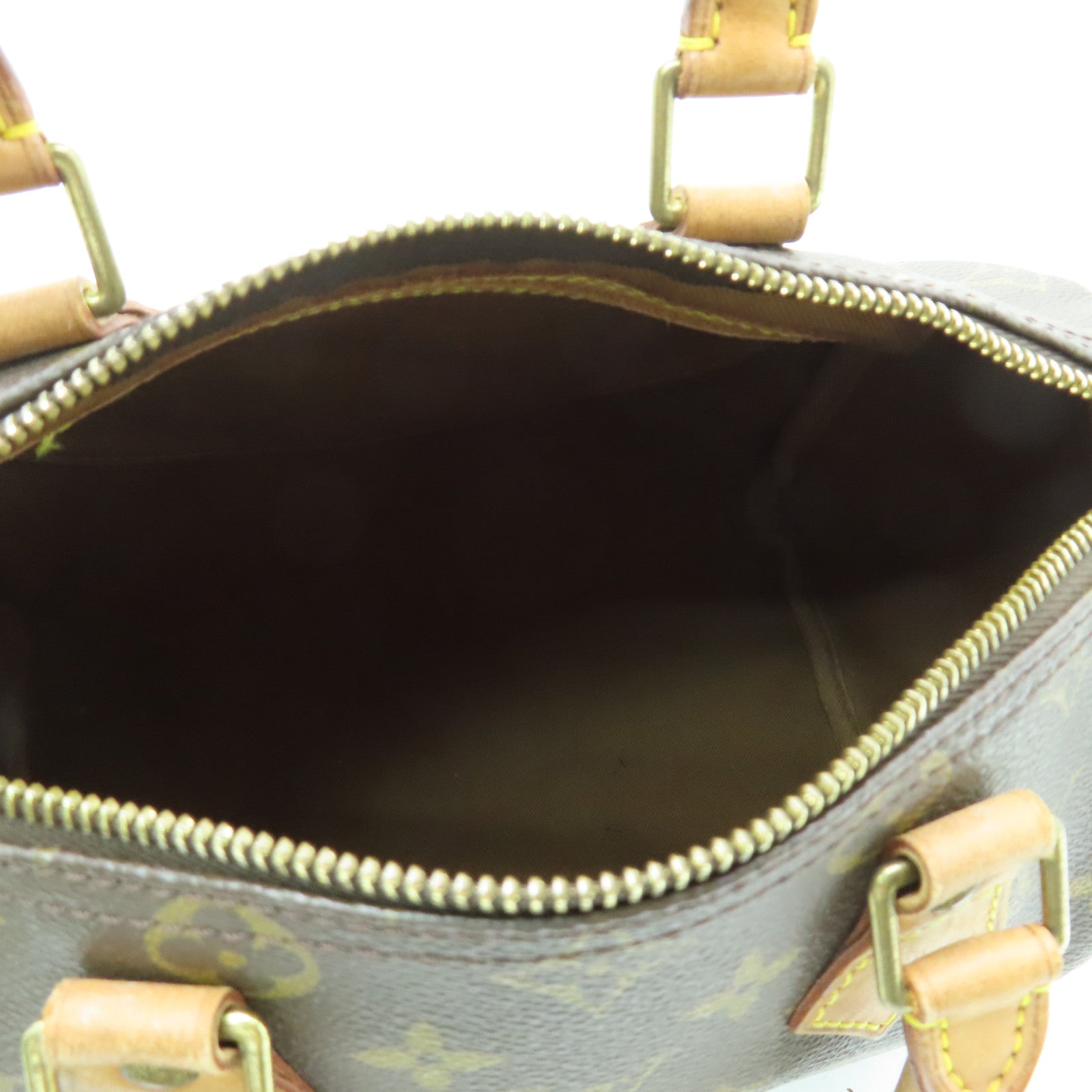 LOUIS VUITTON Monogram Speedy 25金扣手挽袋啡色