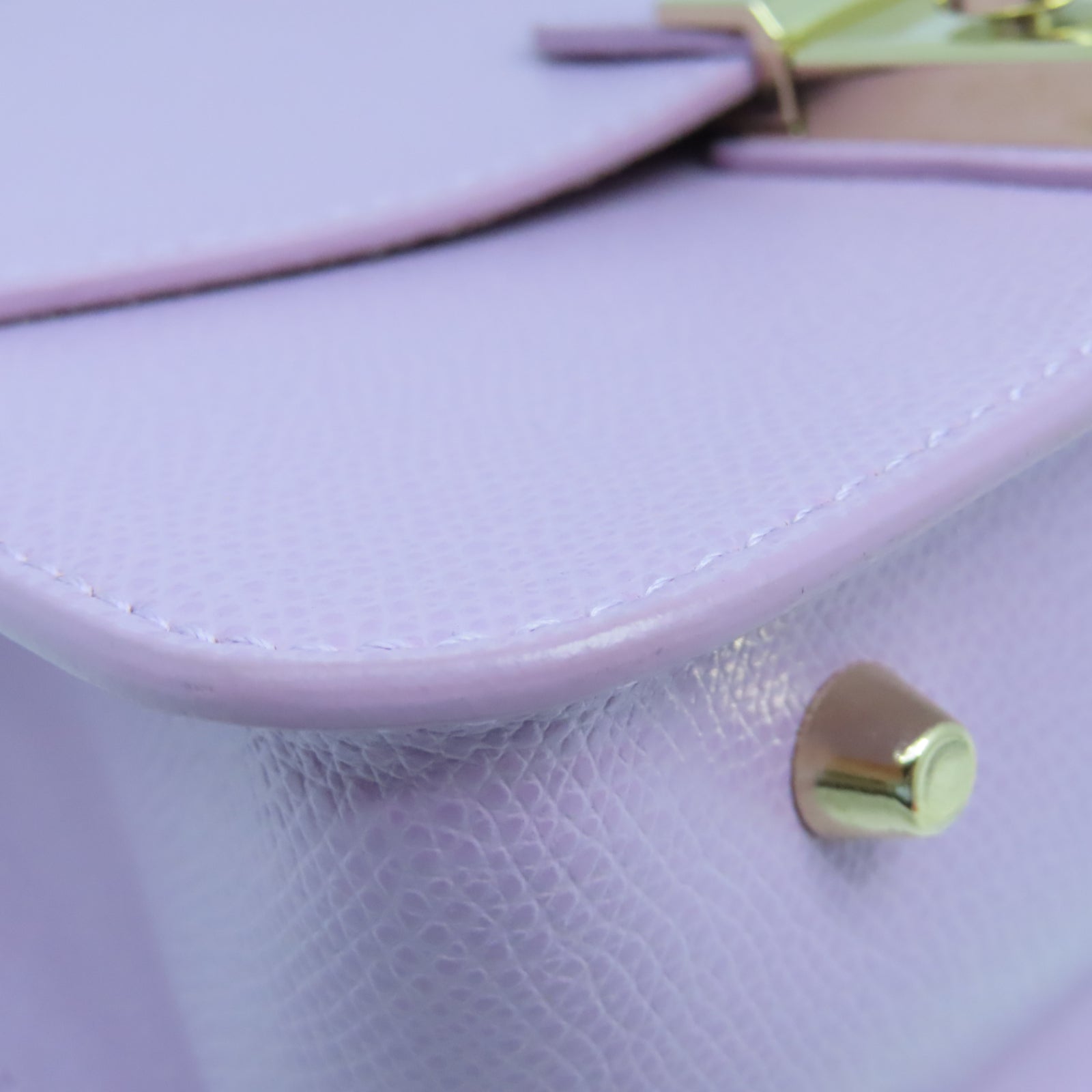 Furla Leather Chain Shoulder Gold Buckle Chain Shoulder Bag Purple