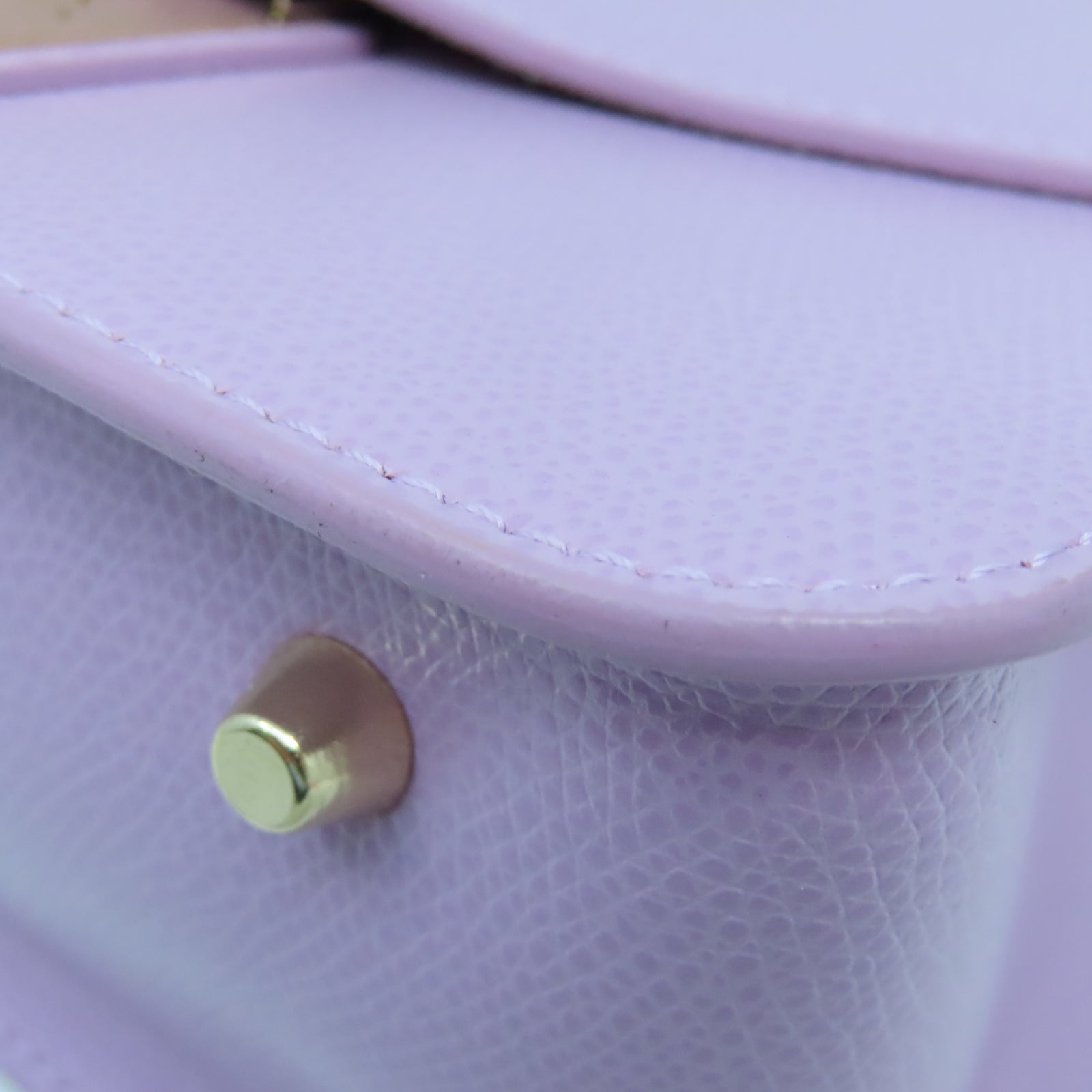 Furla Leather Chain Shoulder Gold Buckle Chain Shoulder Bag Purple