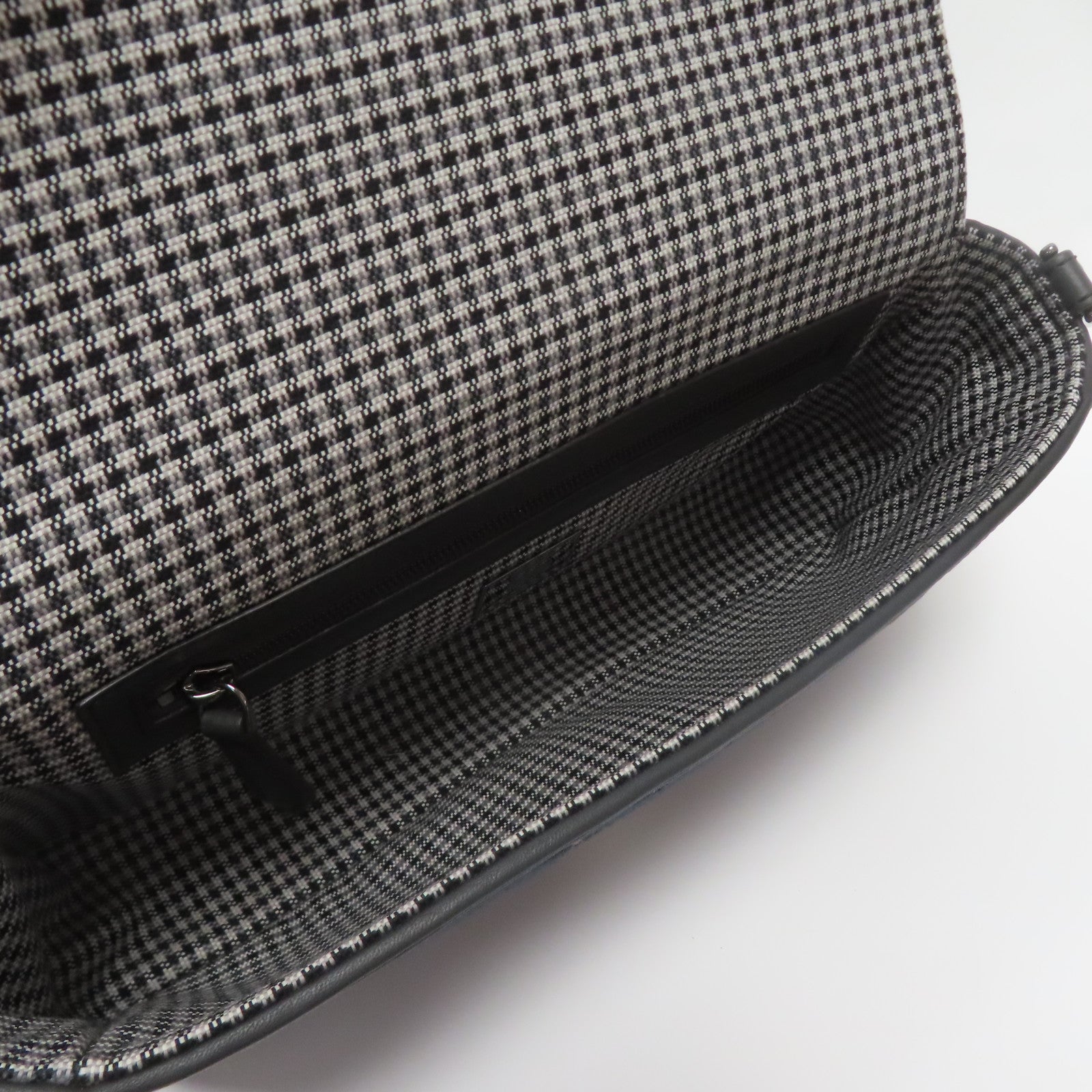 FENDI 帆布/牛皮皮革2 Way Shoulder銀扣手挽肩背兩用袋灰色