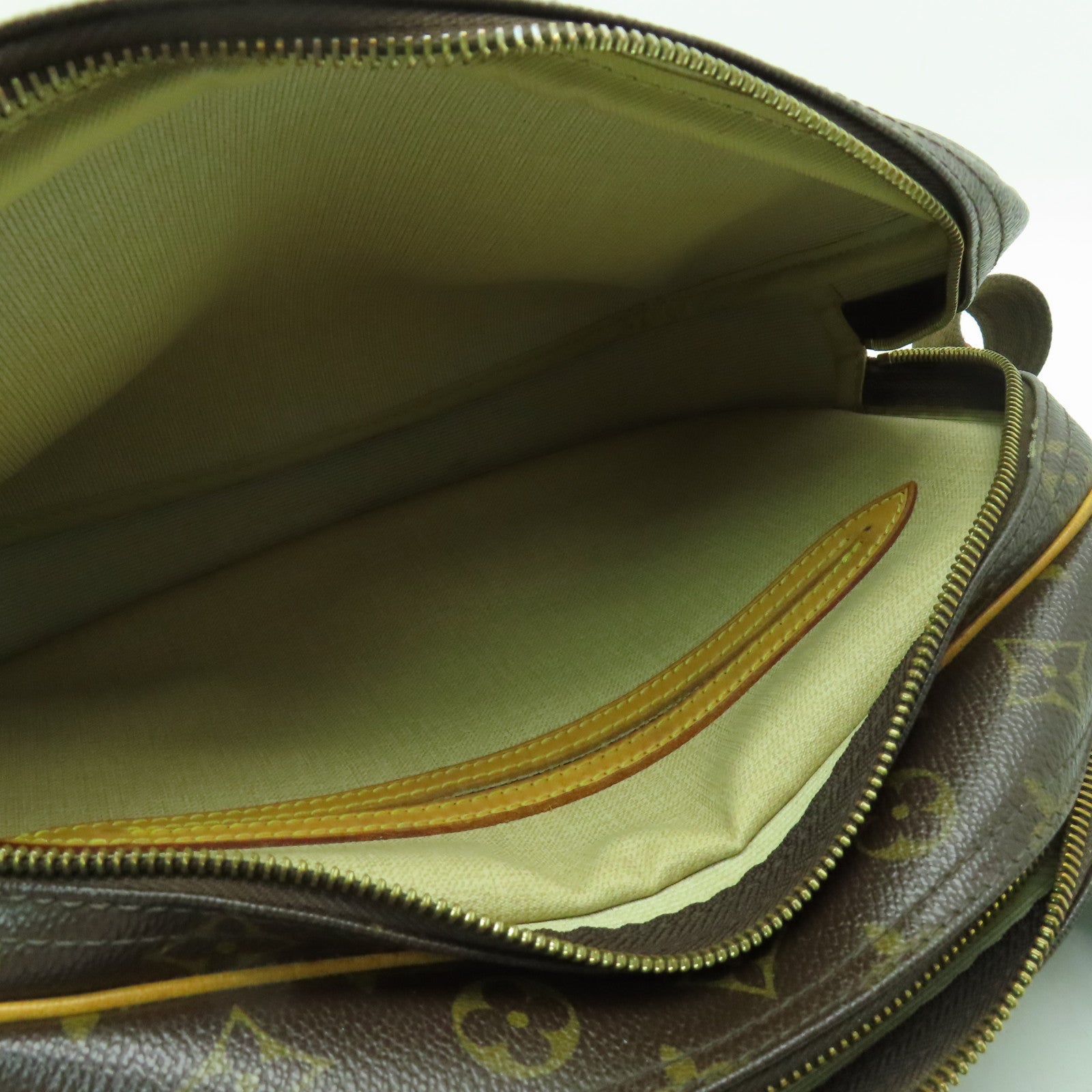 LOUIS VUITTON Monogram Reporter PM金扣肩背袋啡色