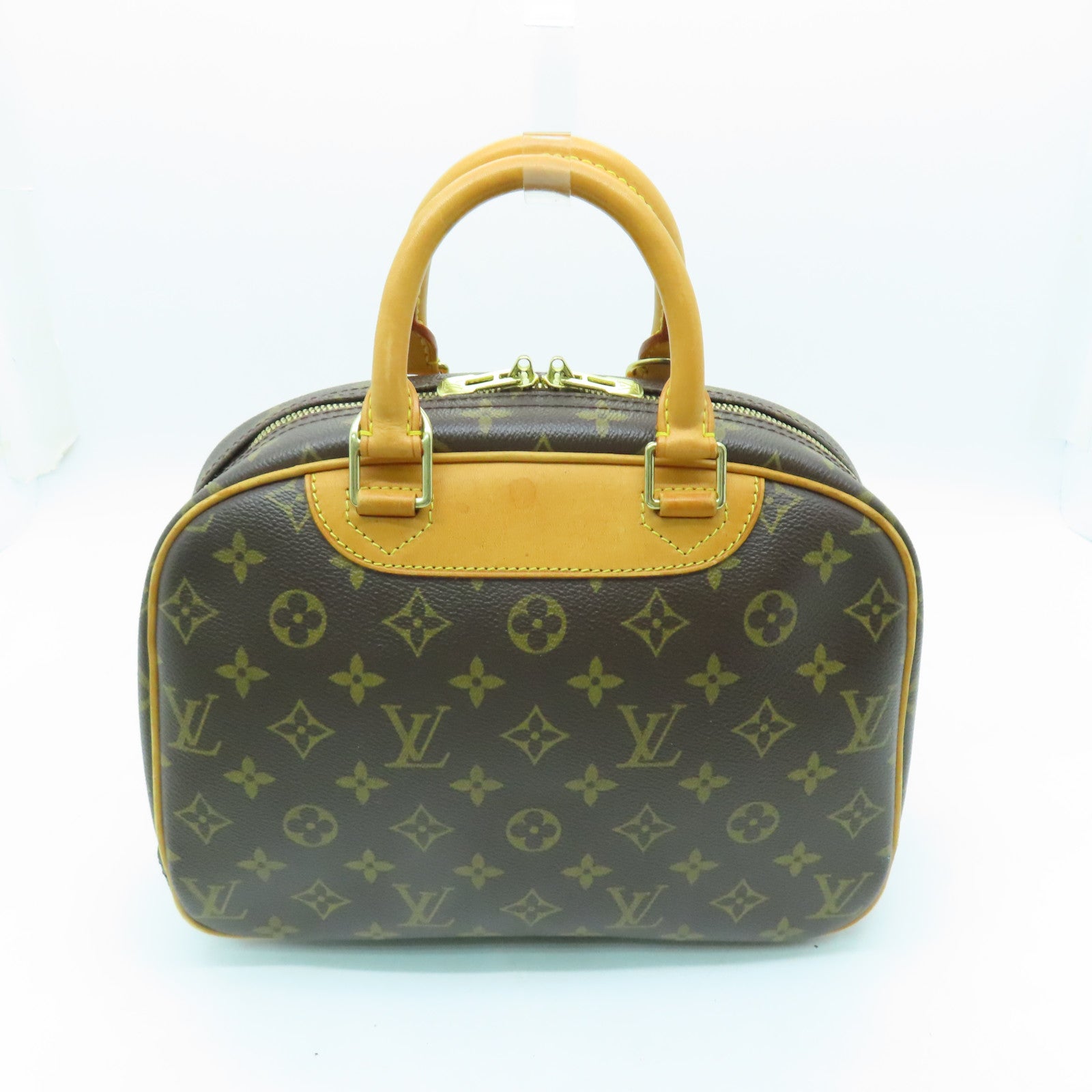 LOUIS VUITTON Monogram Trouville金扣手挽袋啡色