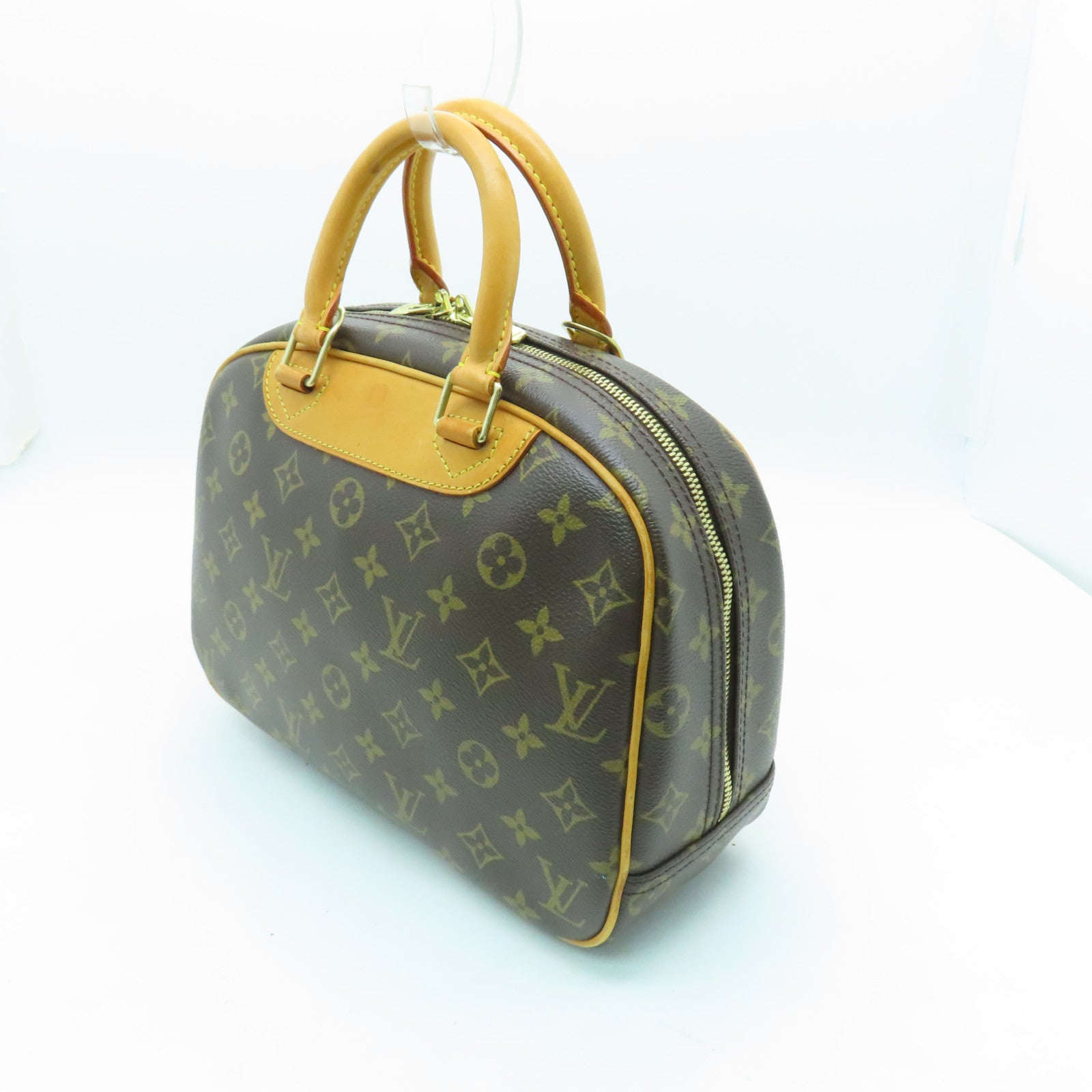LOUIS VUITTON Monogram Trouville金扣手挽袋啡色