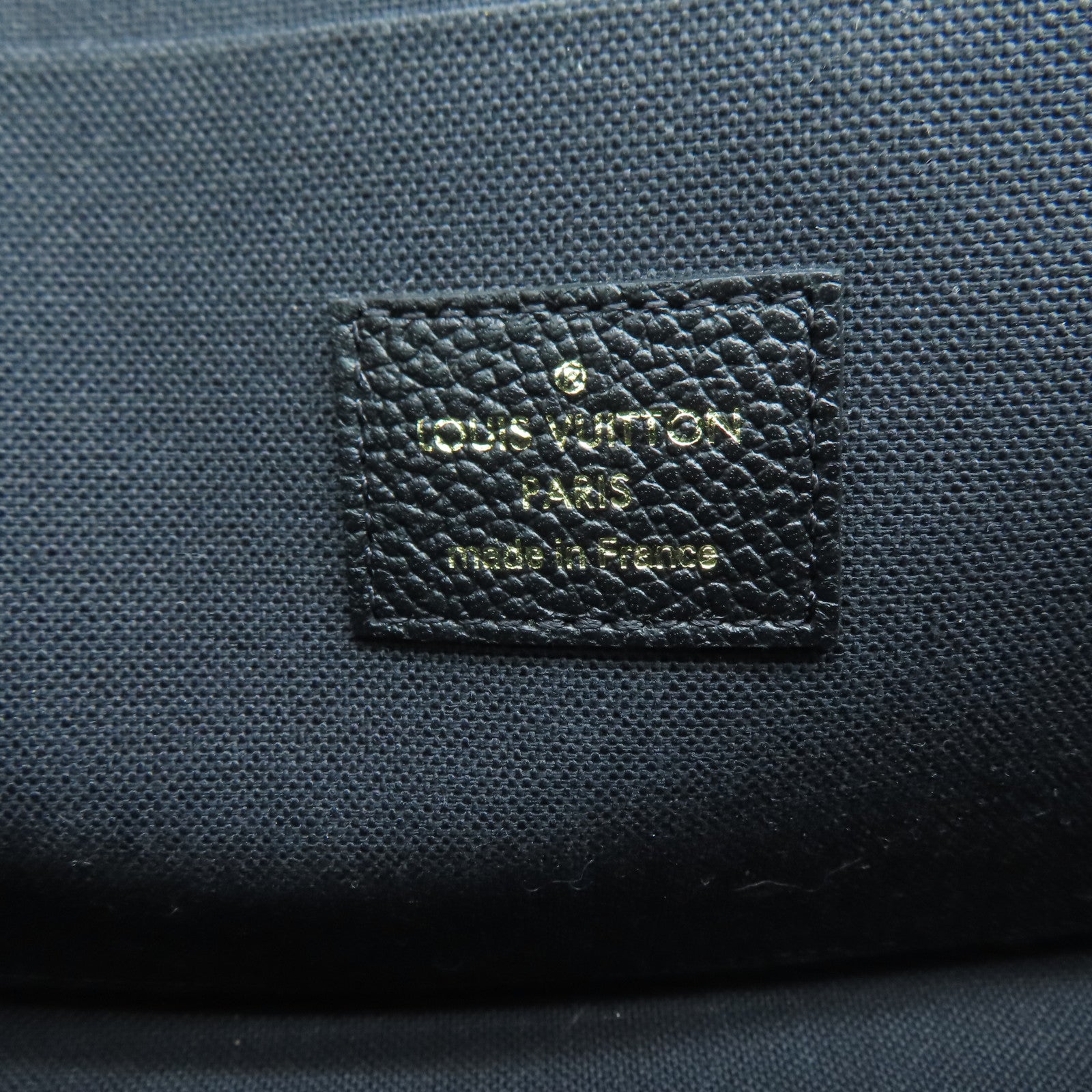 LOUIS VUITTON Monogram EmpreinteFelicie Pochette金扣肩背袋黑色