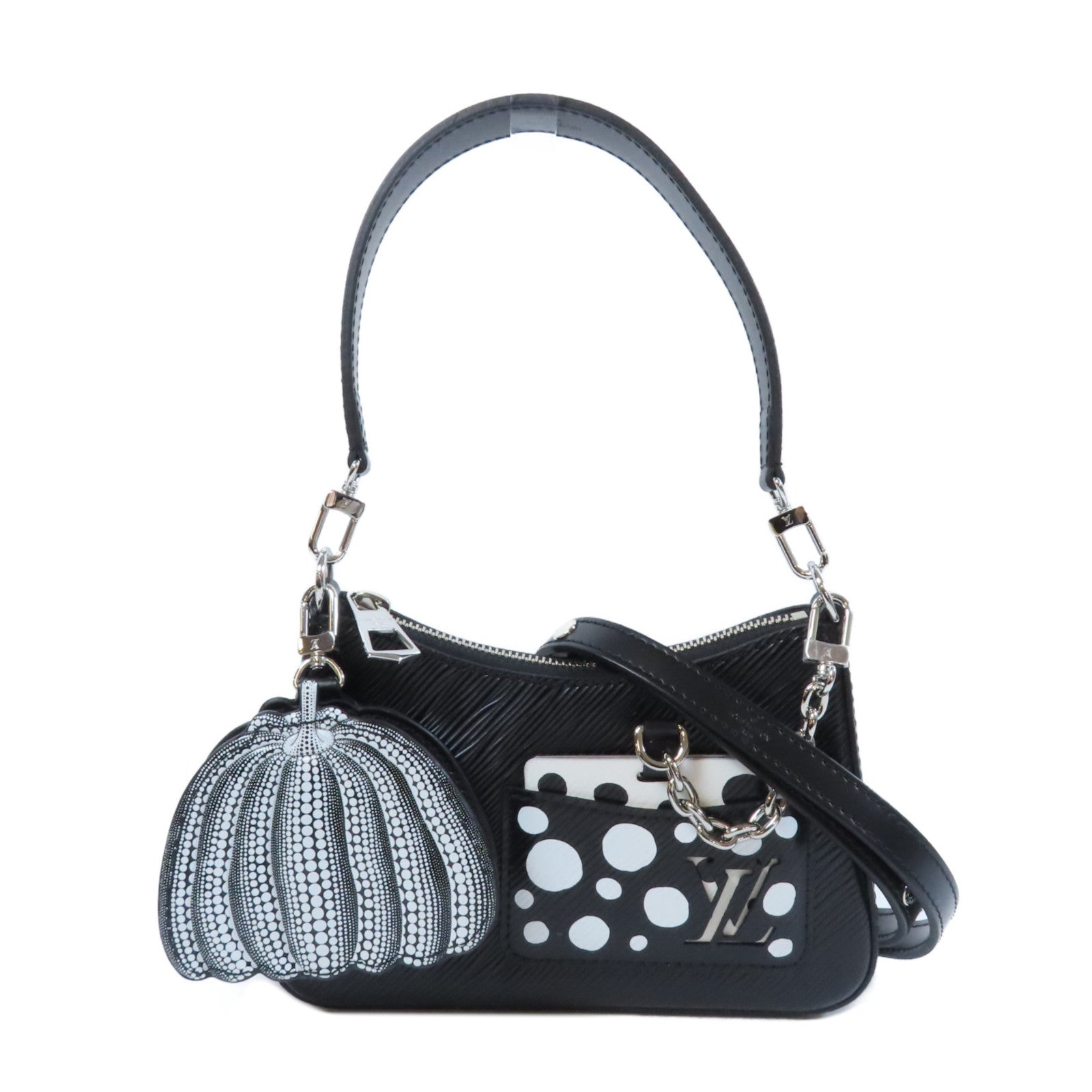 LOUIS VUITTON Epi皮革LV x YK Marellini銀扣手挽肩背兩用袋黑色