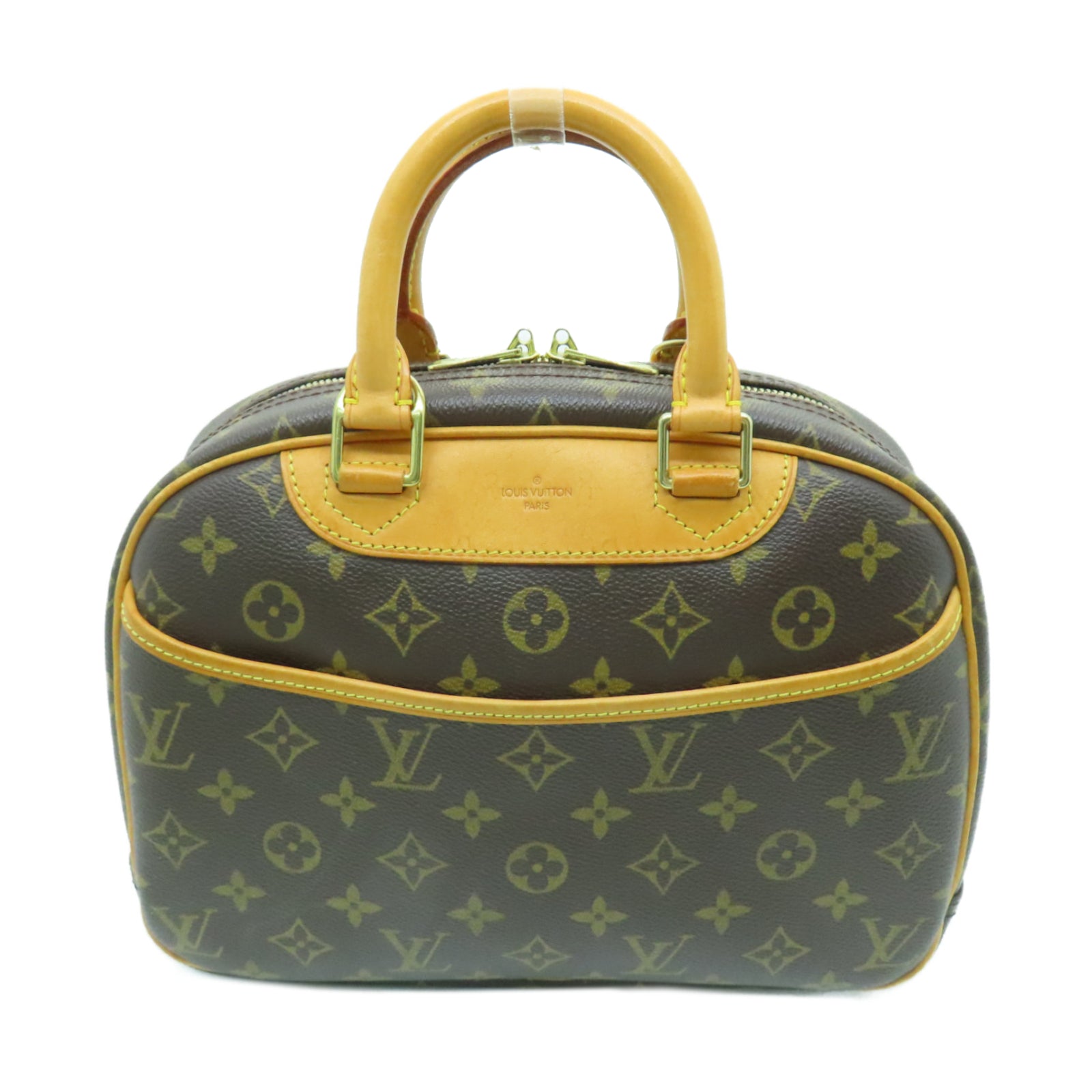 LOUIS VUITTON Monogram Trouville金扣手挽袋啡色