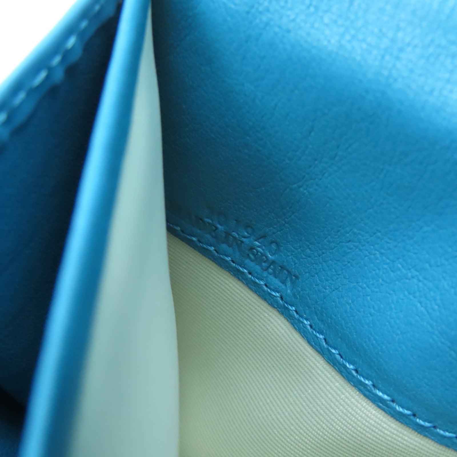 LOEWE 牛皮皮革Long Wallet銀扣長錢包藍色