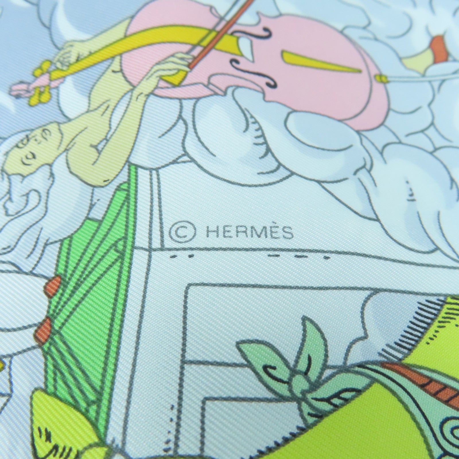 HERMES 丝质Scarf丝巾白色/彩色