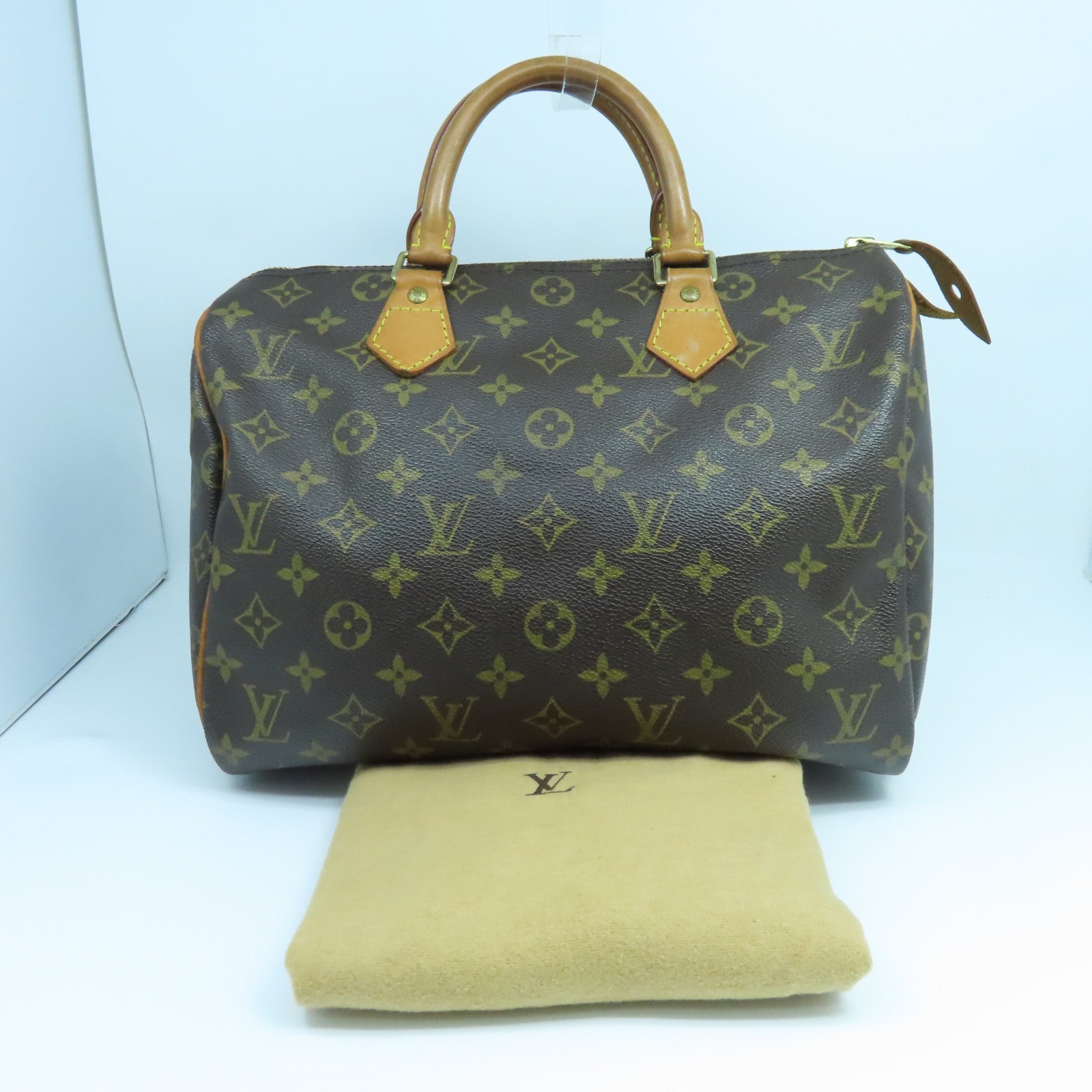 LOUIS VUITTON 【激減優惠】Monogram Speedy 30金扣手挽袋啡色