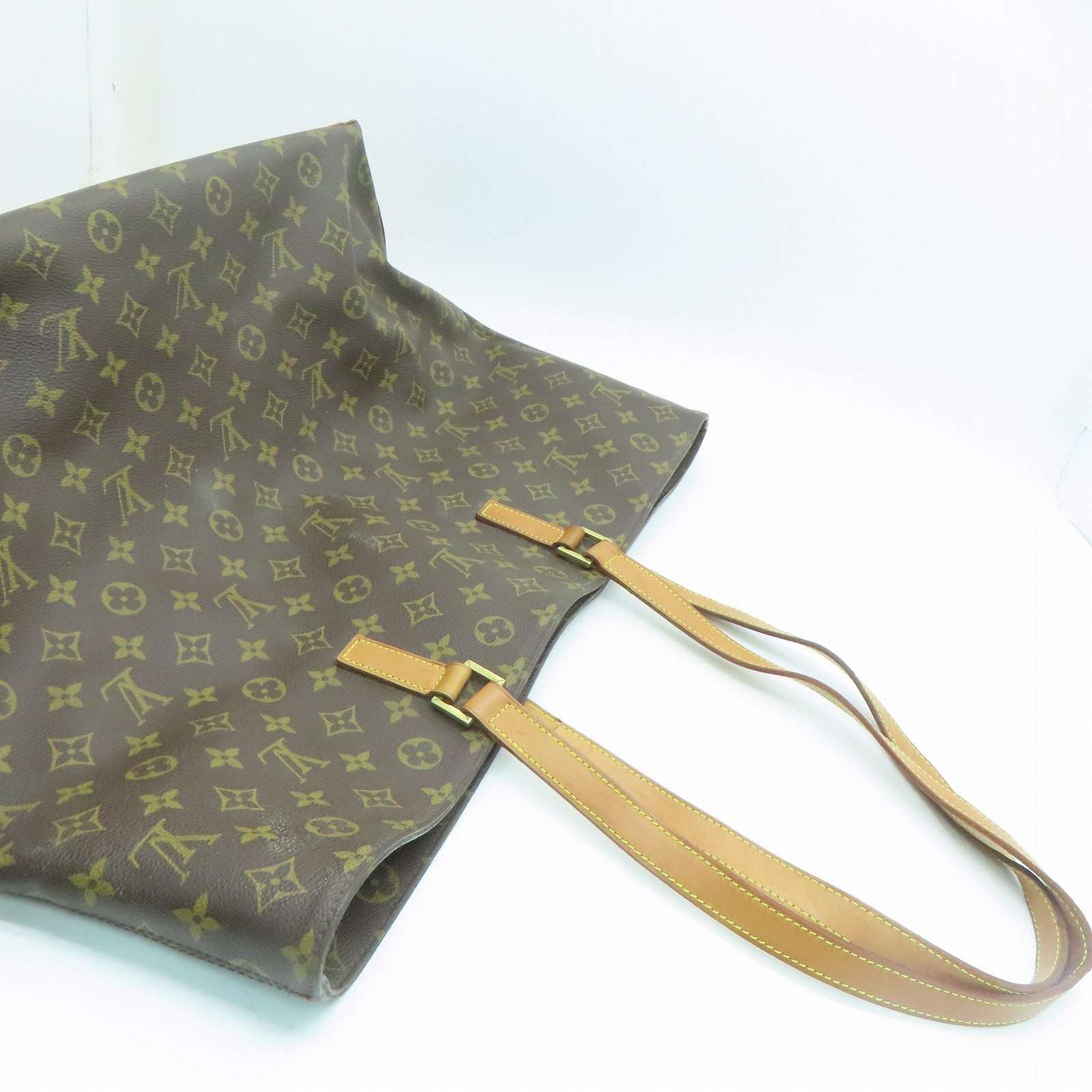 LOUIS VUITTON Monogram Cabas Alto金扣手挽袋啡色