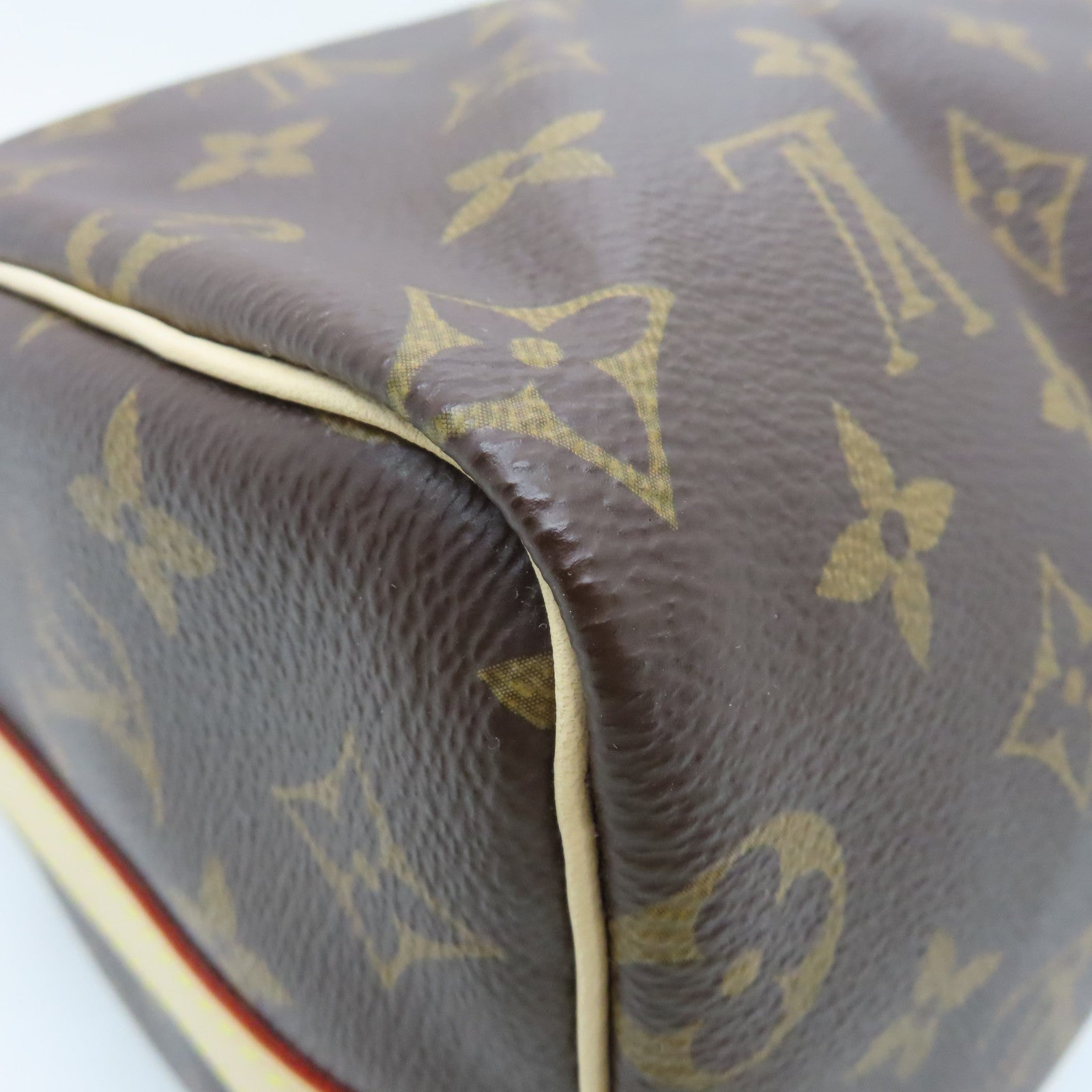 LOUIS VUITTON Monogram Speedy Bandouliere 25 gold buckle handle shoulder bag brown