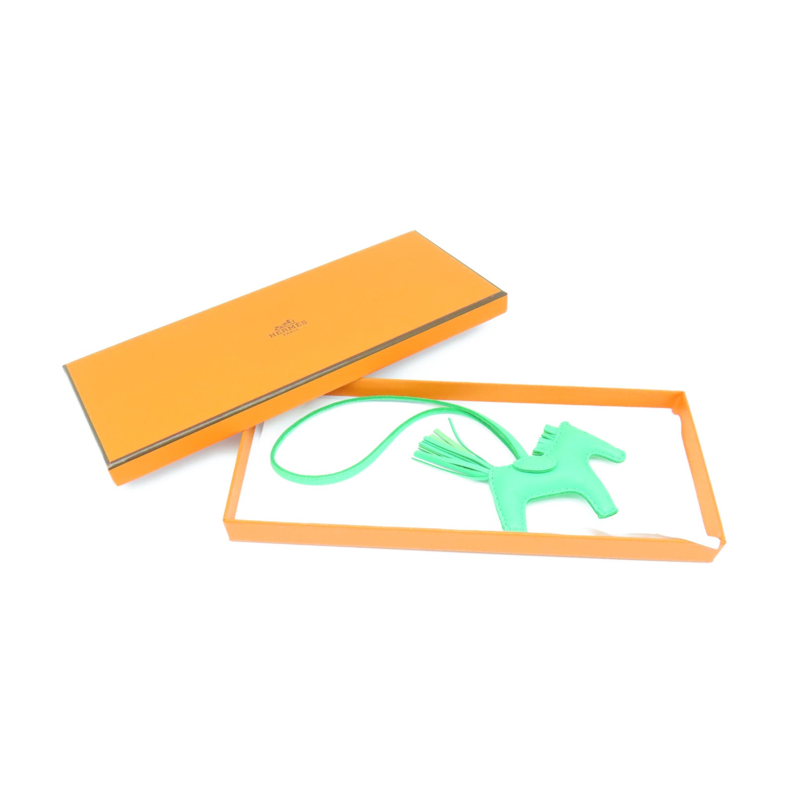 HERMES Veau Swift Leather Rodeo PM Charm Green