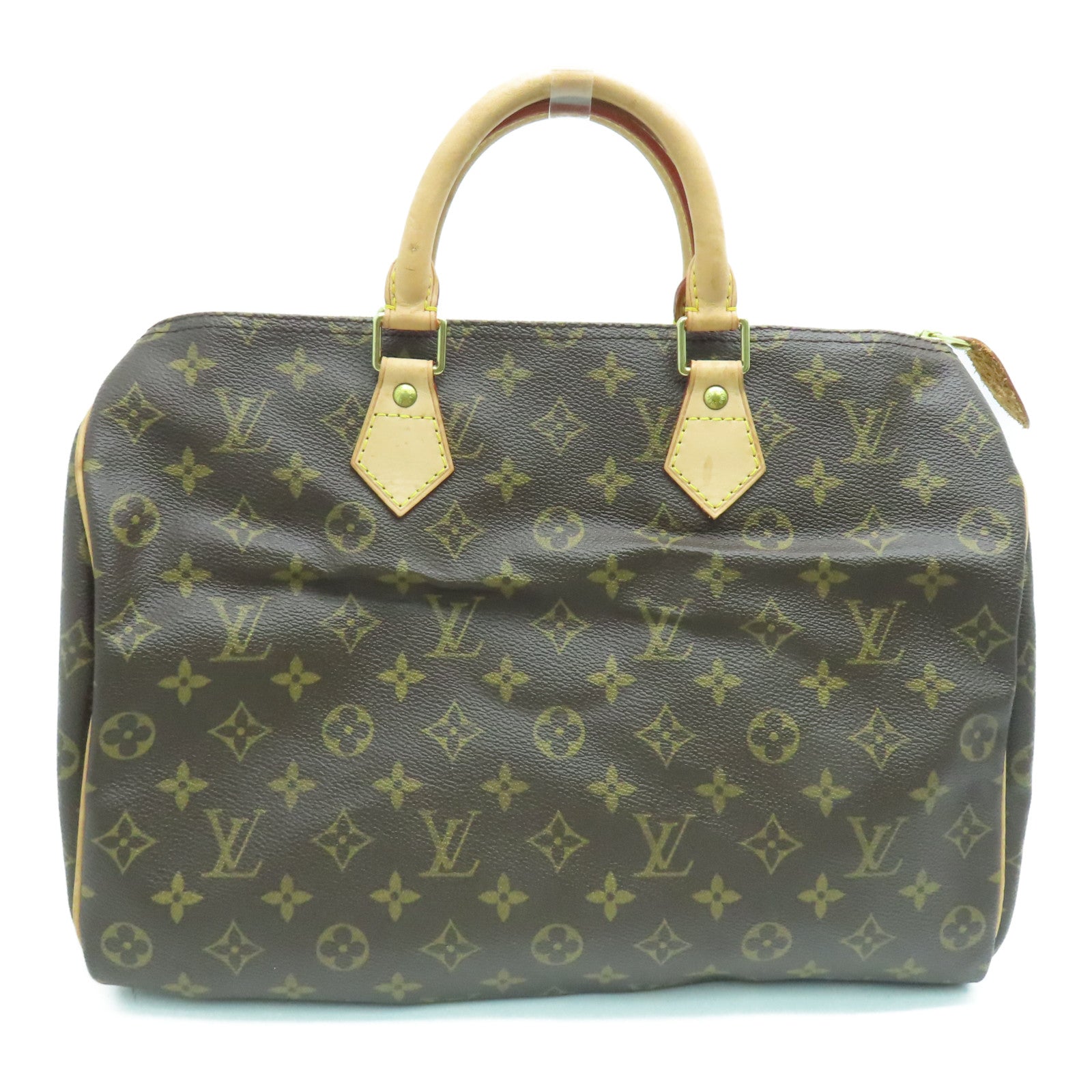 LOUIS VUITTON 【激減優惠】Monogram Speedy 35金扣手挽袋啡色