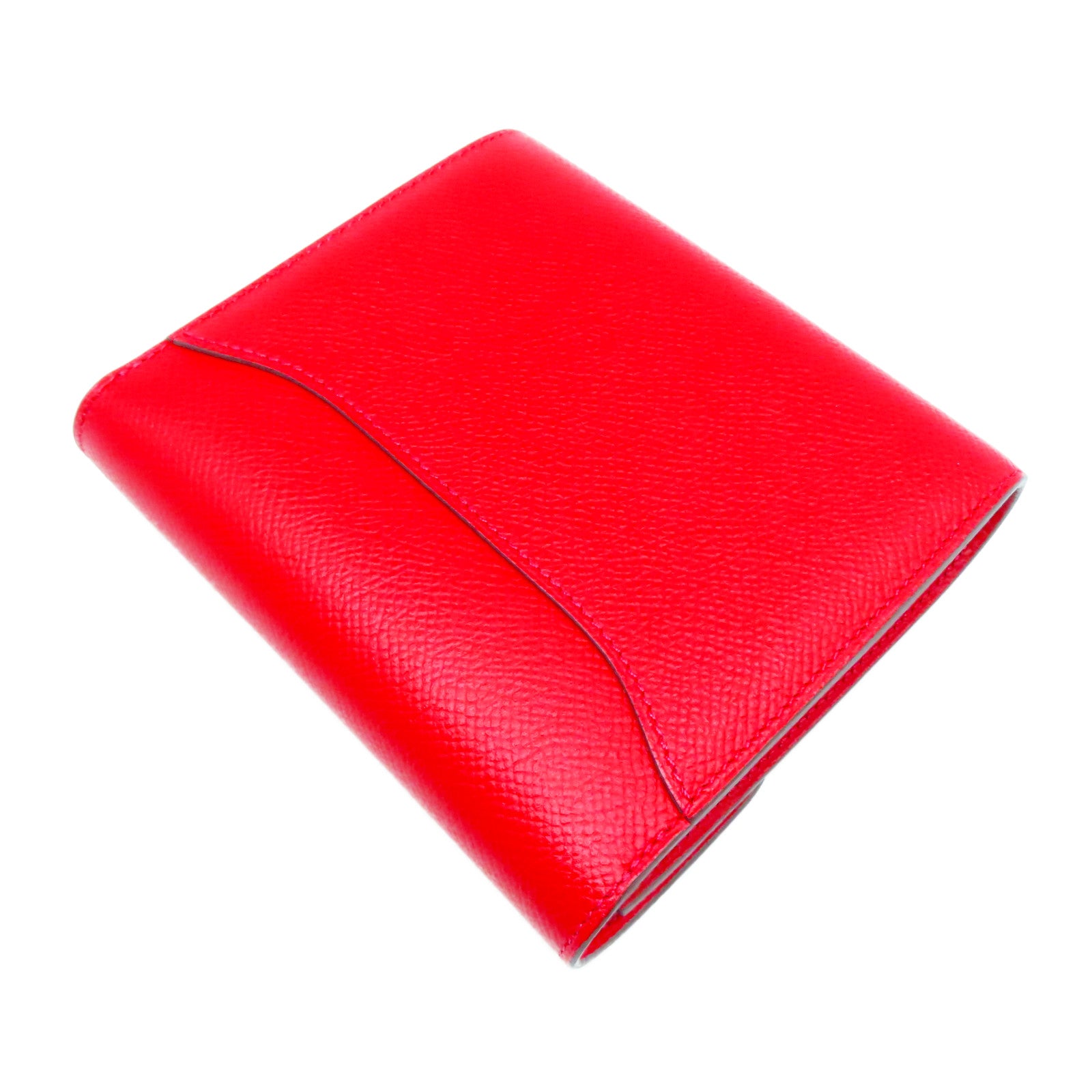 HERMES Epsom皮革Constance Wallet金扣錢包紅色