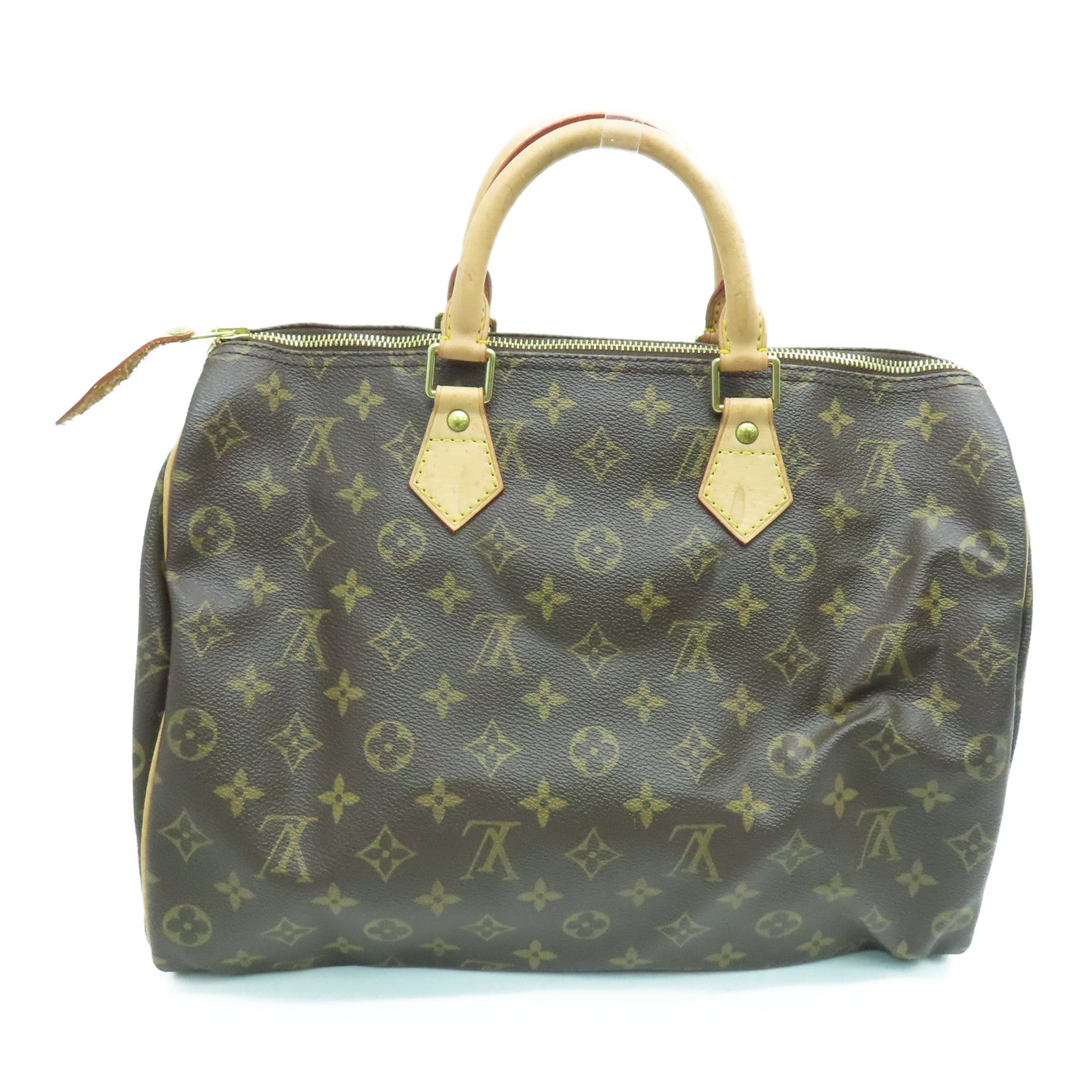 LOUIS VUITTON 【激減優惠】Monogram Speedy 35金扣手挽袋啡色