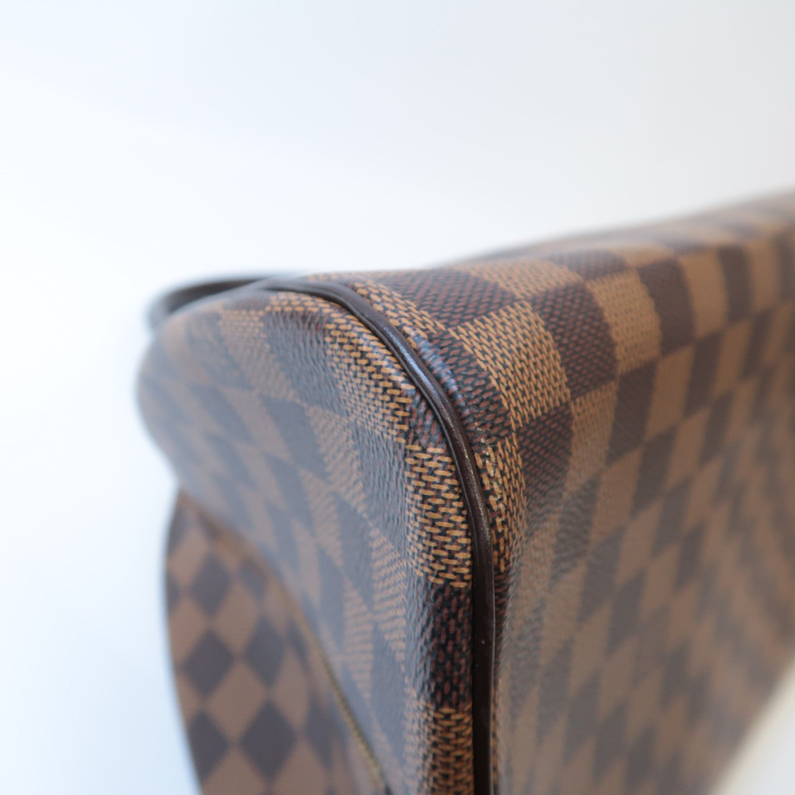 LOUIS VUITTON Damier Riviera MM金扣手挽袋啡色