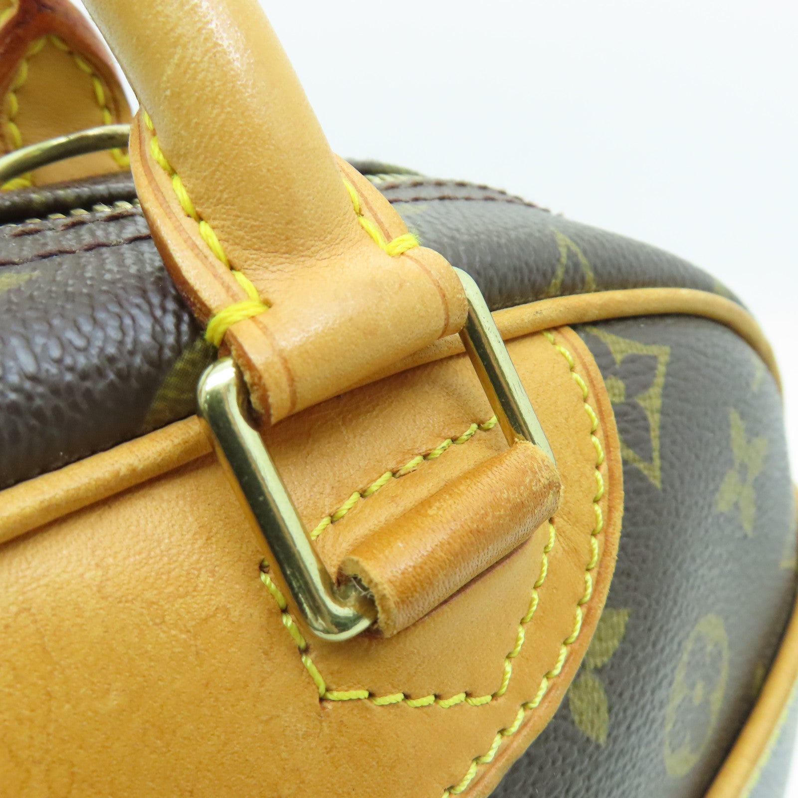 LOUIS VUITTON Monogram Trouville金扣手挽袋啡色