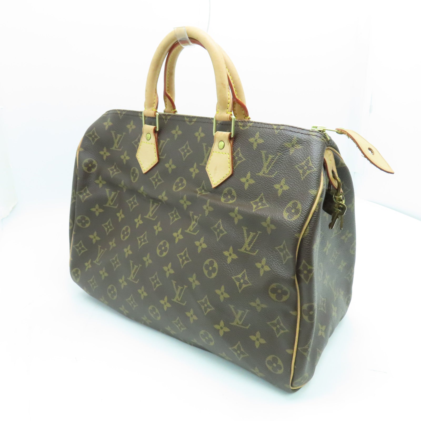 LOUIS VUITTON 【激減優惠】Monogram Speedy 35金扣手挽袋啡色
