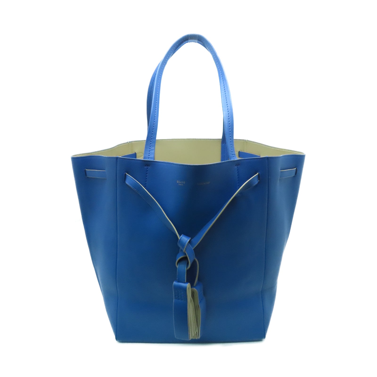 CELINE 皮革Shoulder Bag金扣肩背袋蓝色
