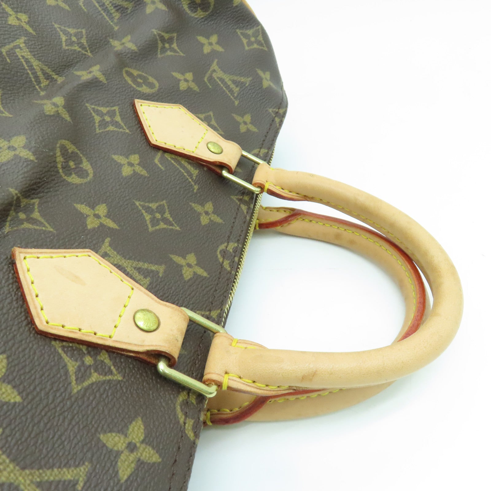 LOUIS VUITTON 【激減優惠】Monogram Speedy 35金扣手挽袋啡色