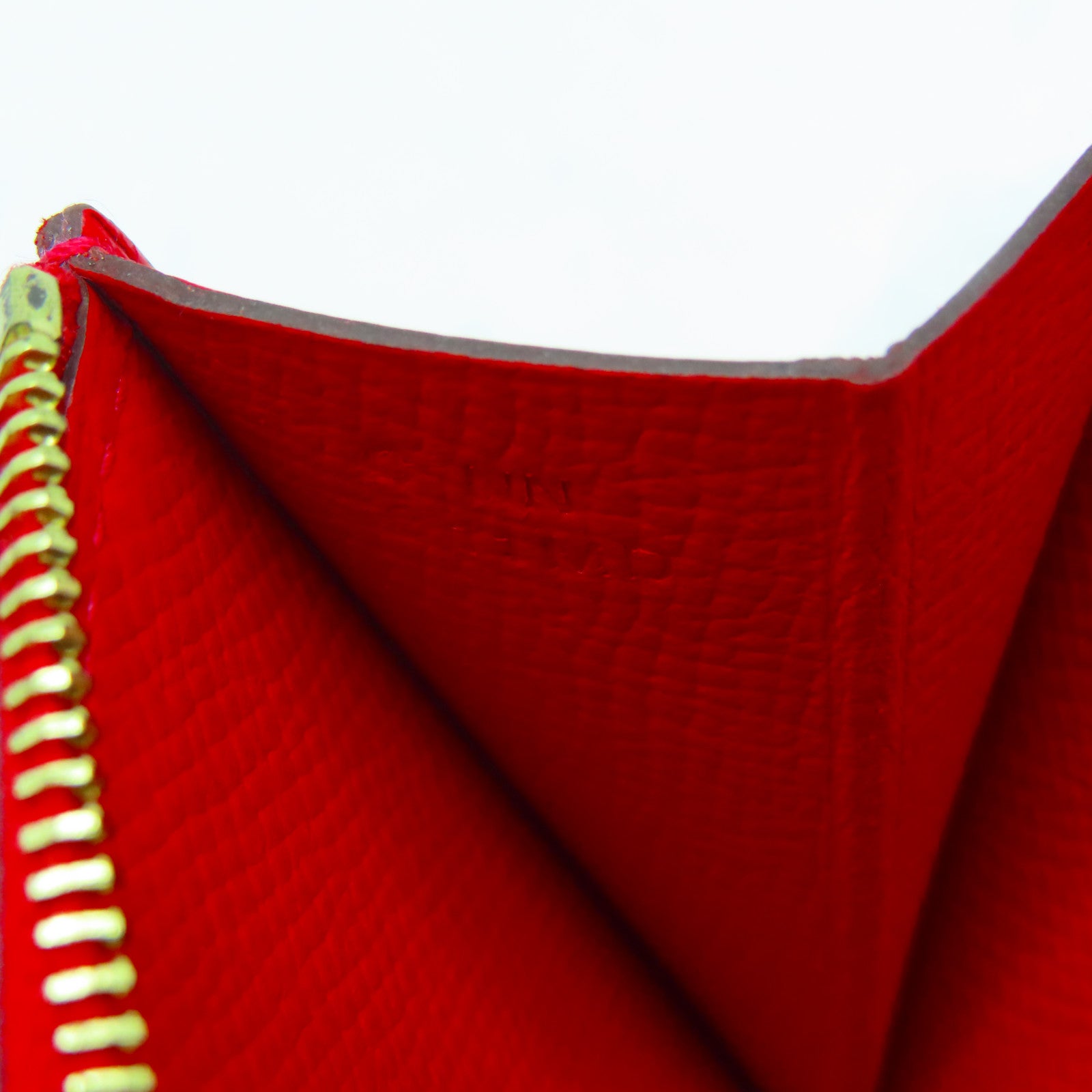 HERMES Epsom皮革Constance Wallet金扣錢包紅色