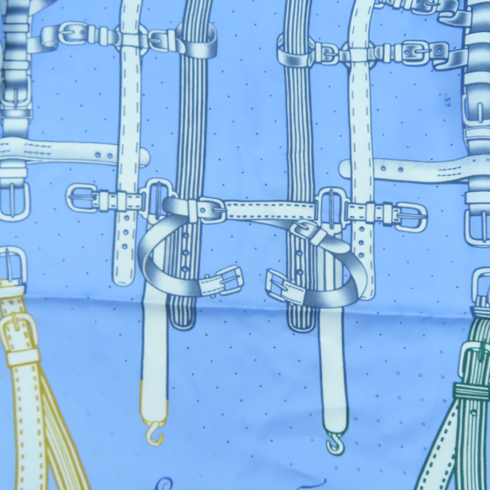 HERMES 絲質Scarf 90絲巾藍色