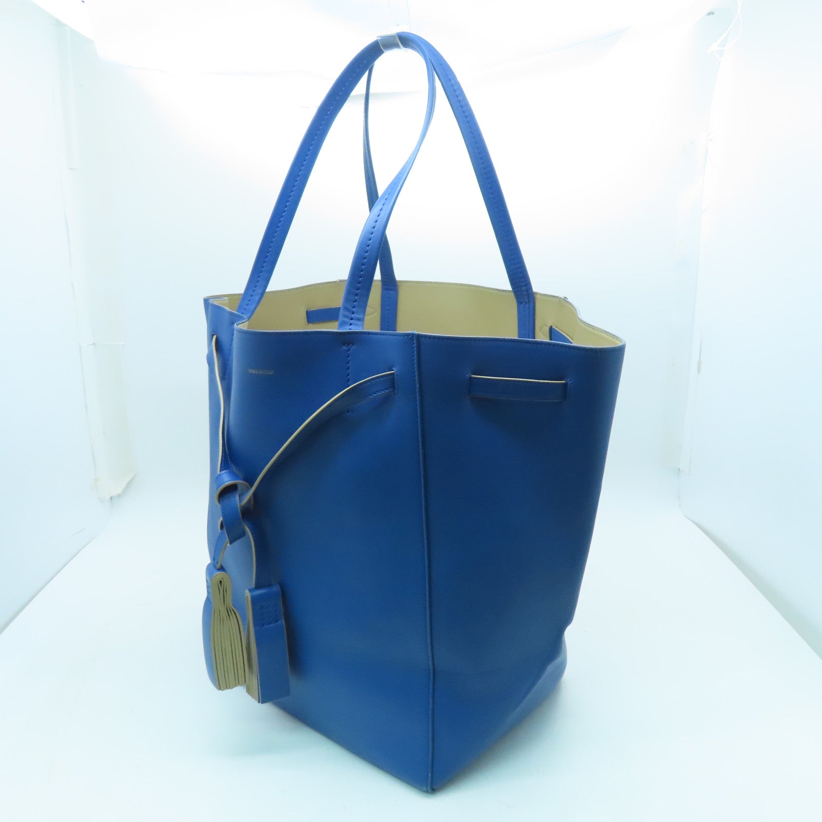 CELINE 皮革Shoulder Bag金扣肩背袋蓝色