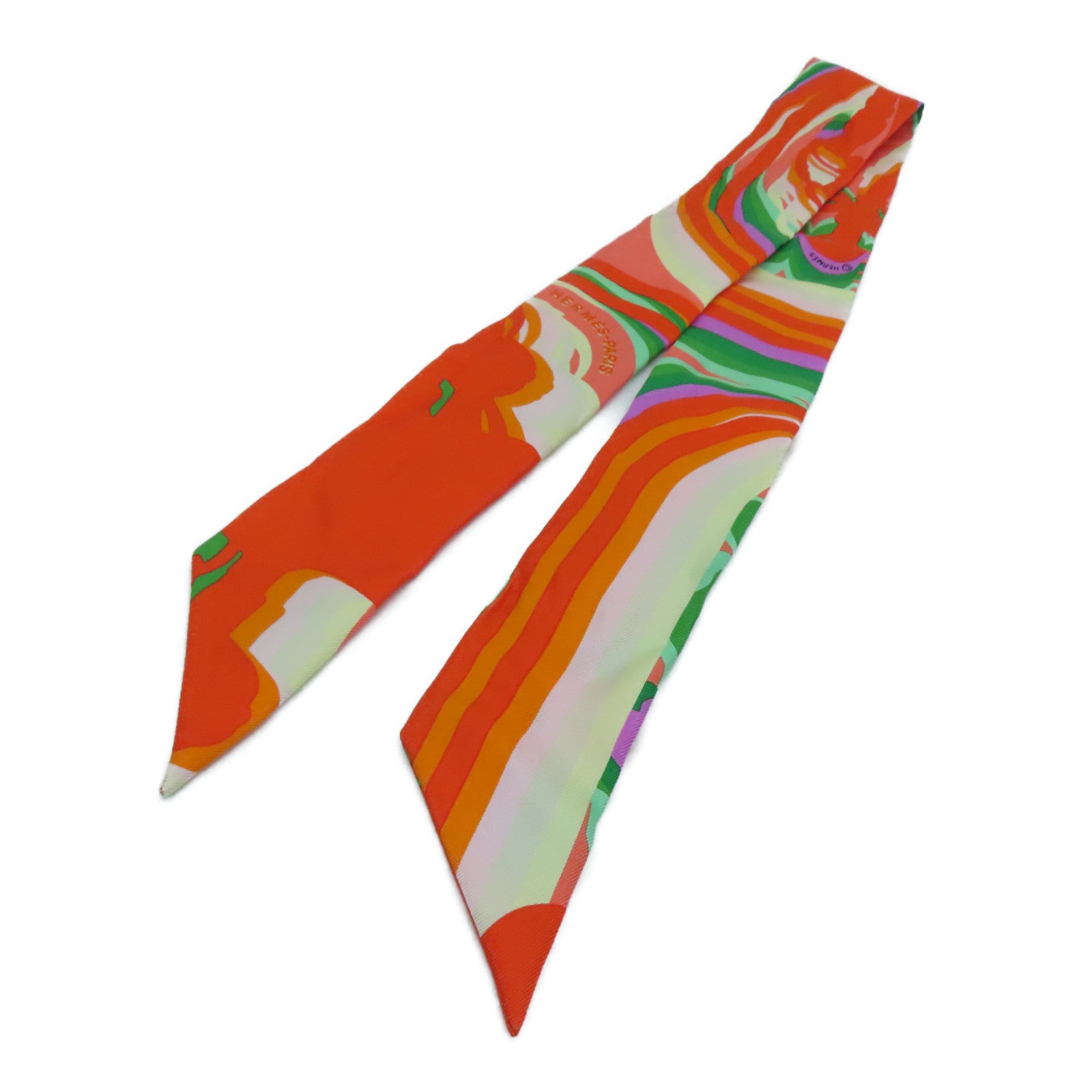 HERMES Silk Twilly Scarf Color