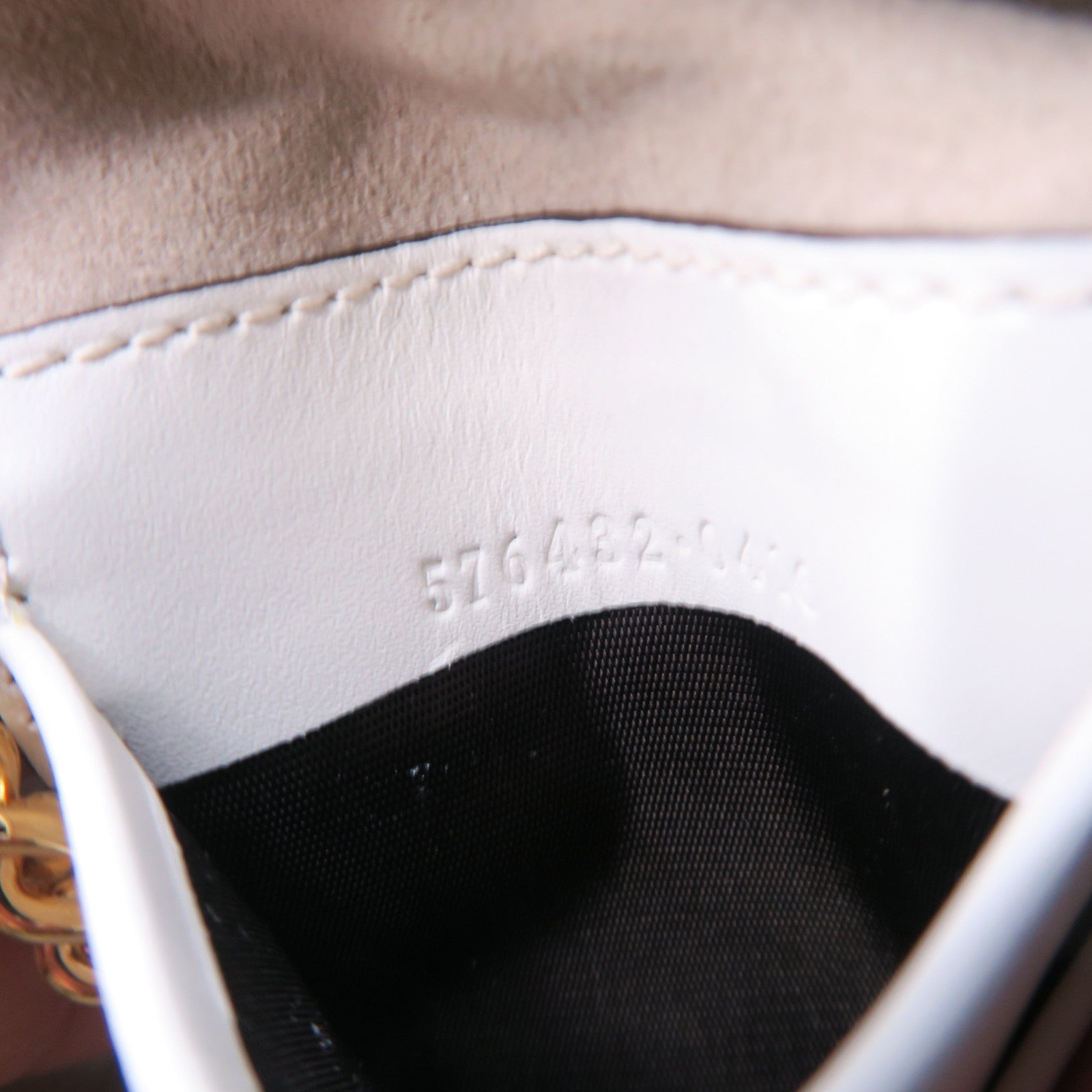 GUCCI 【激減優惠】蛇皮皮革Chain Shoulder銀扣鏈帶肩背袋米色