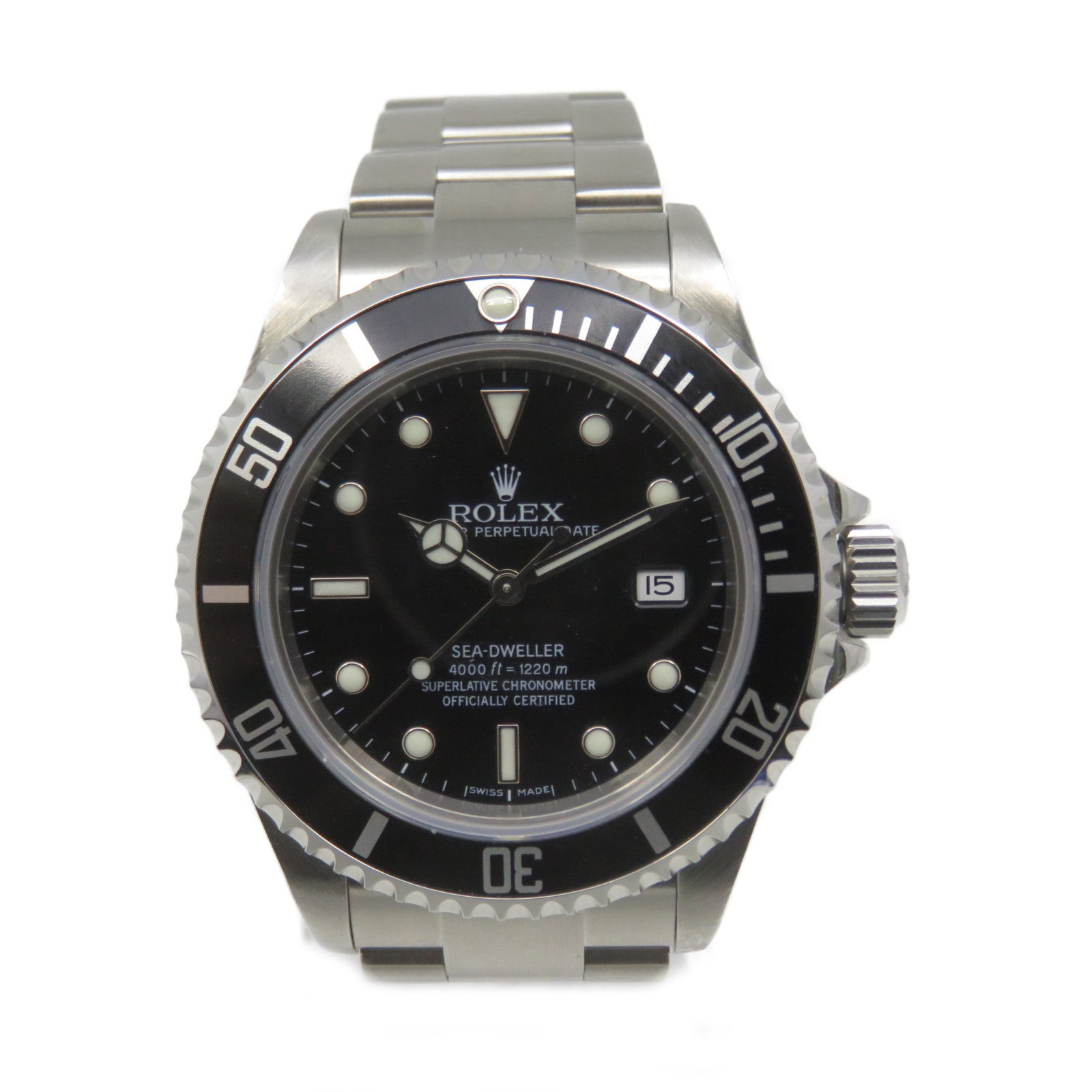 ROLEX Sea Dweller Watch不鏽鋼自動機芯手錶黑色/銀色
