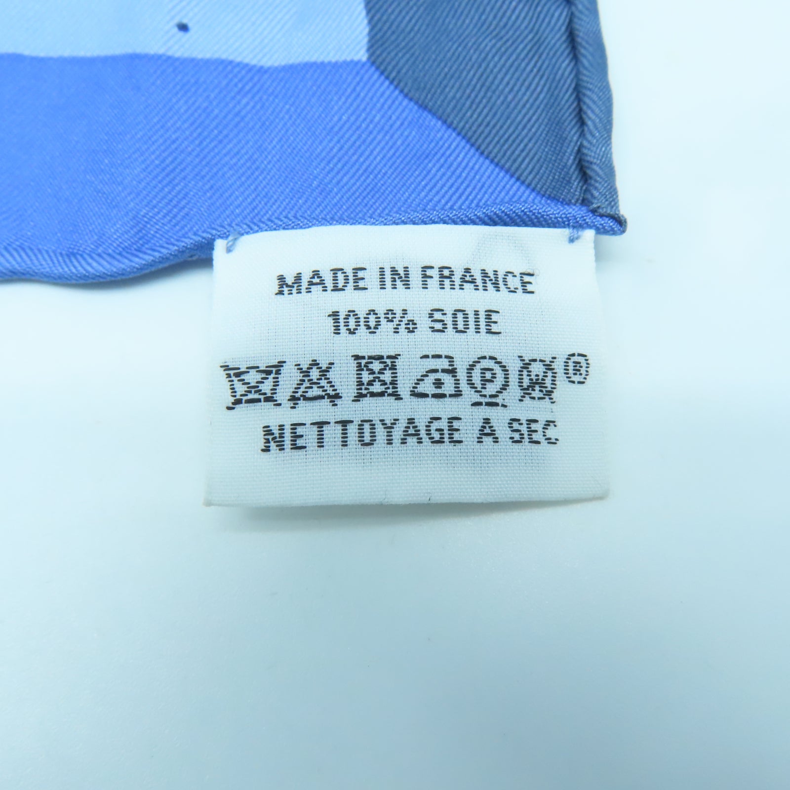 HERMES 絲質Scarf 90絲巾藍色