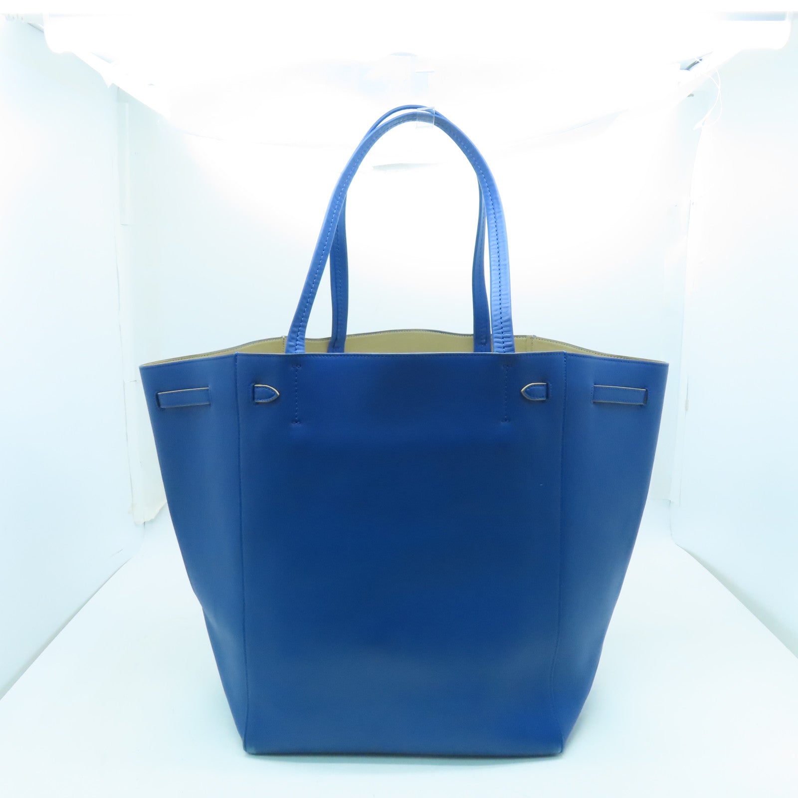 CELINE 皮革Shoulder Bag金扣肩背袋蓝色