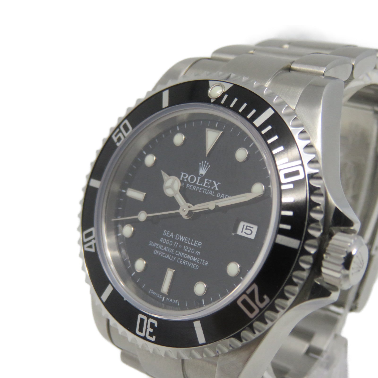 ROLEX Sea Dweller Watch不鏽鋼自動機芯手錶黑色/銀色