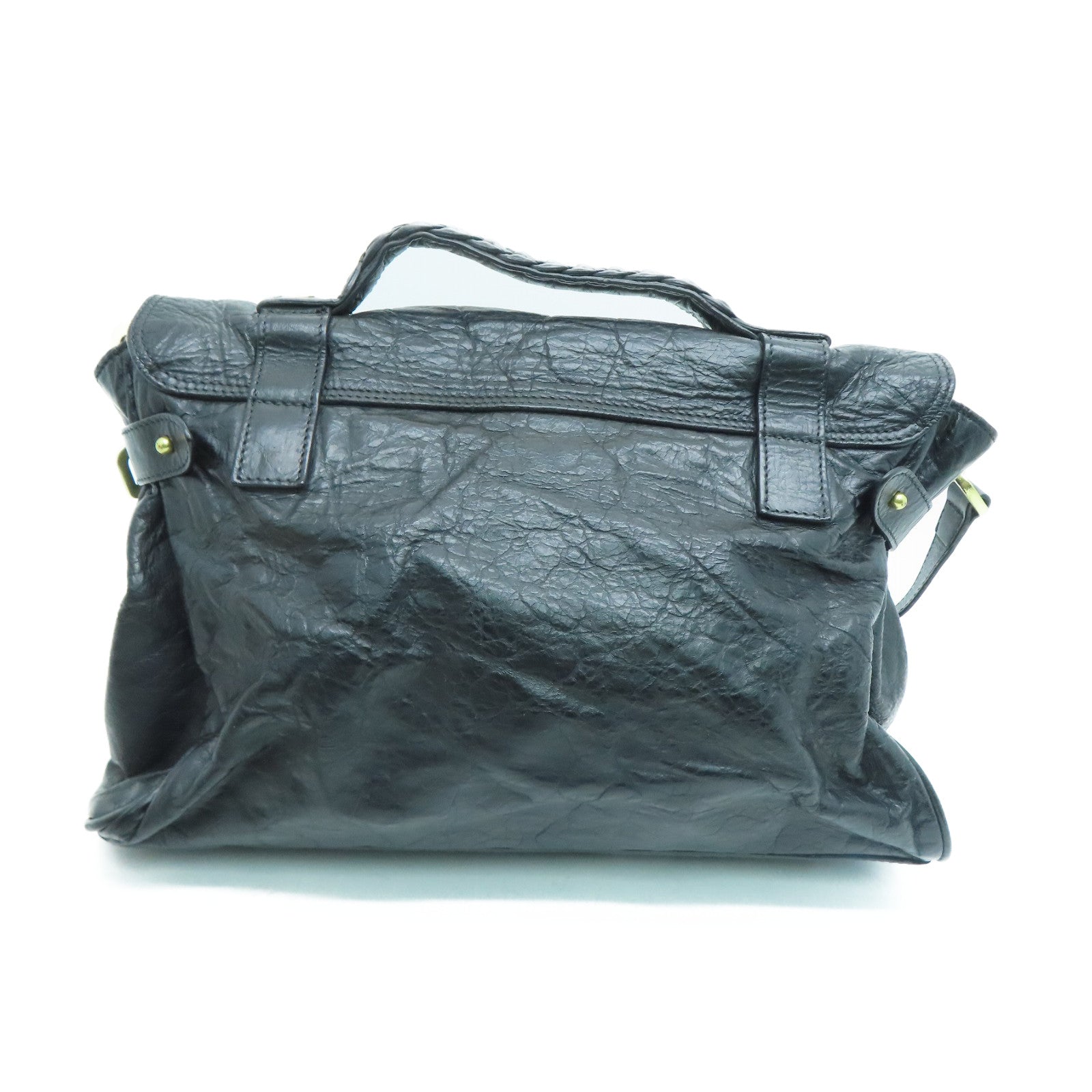 MULBERRY 牛皮皮革2 Way Shoulder Bag金扣手挽肩背两用袋黑色