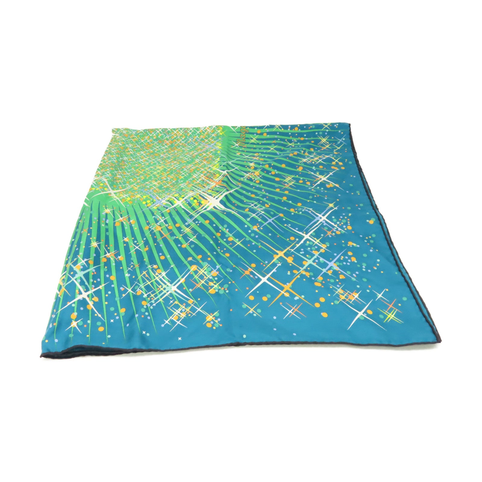HERMES 絲質Scarf 90x90絲巾綠色/彩色