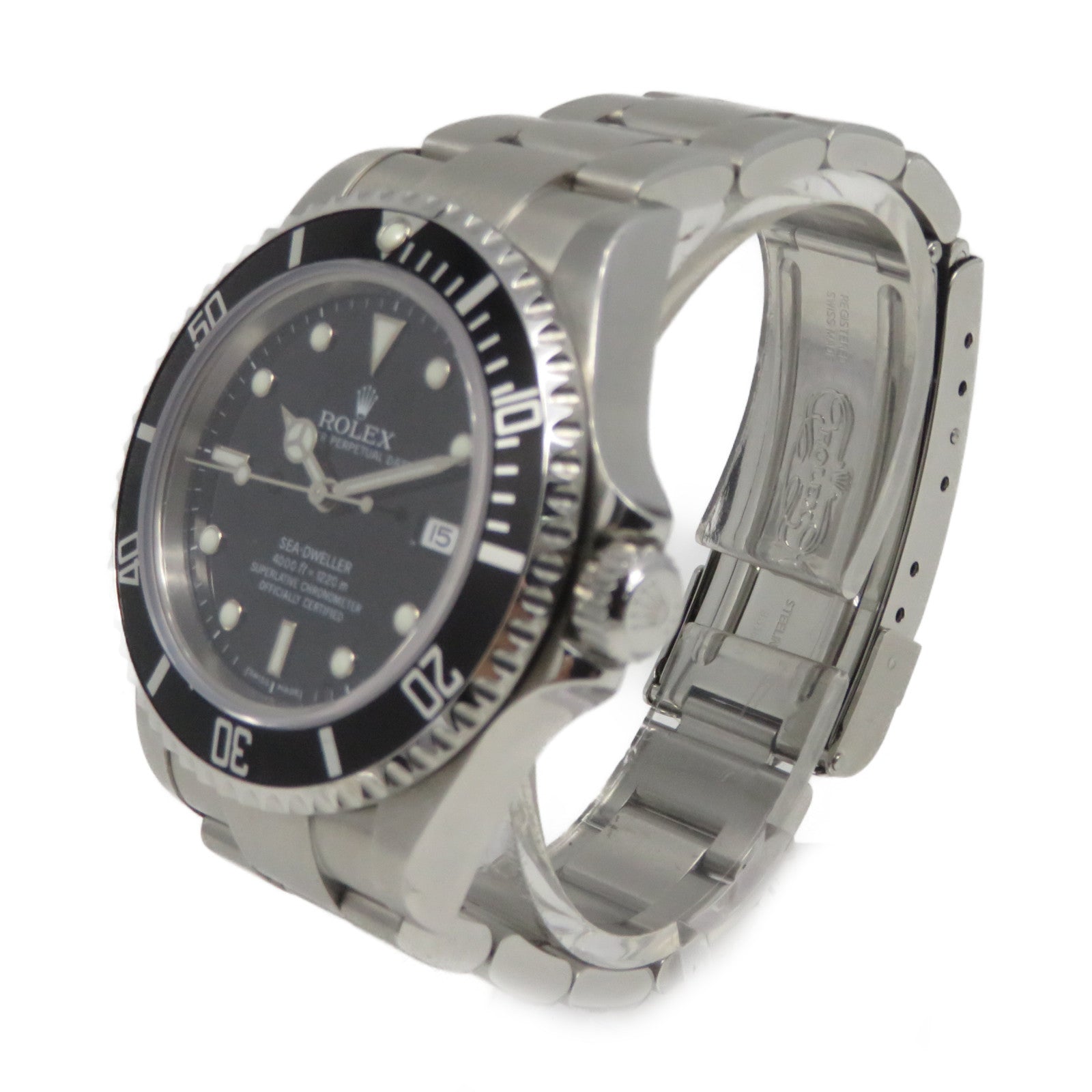 ROLEX Sea Dweller Watch不鏽鋼自動機芯手錶黑色/銀色