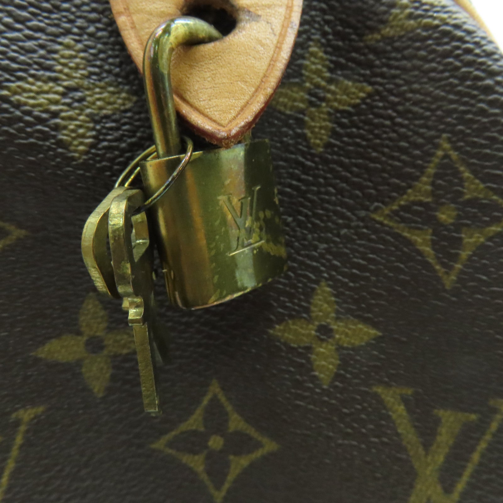 LOUIS VUITTON 【激減優惠】Monogram Speedy 35金扣手挽袋啡色