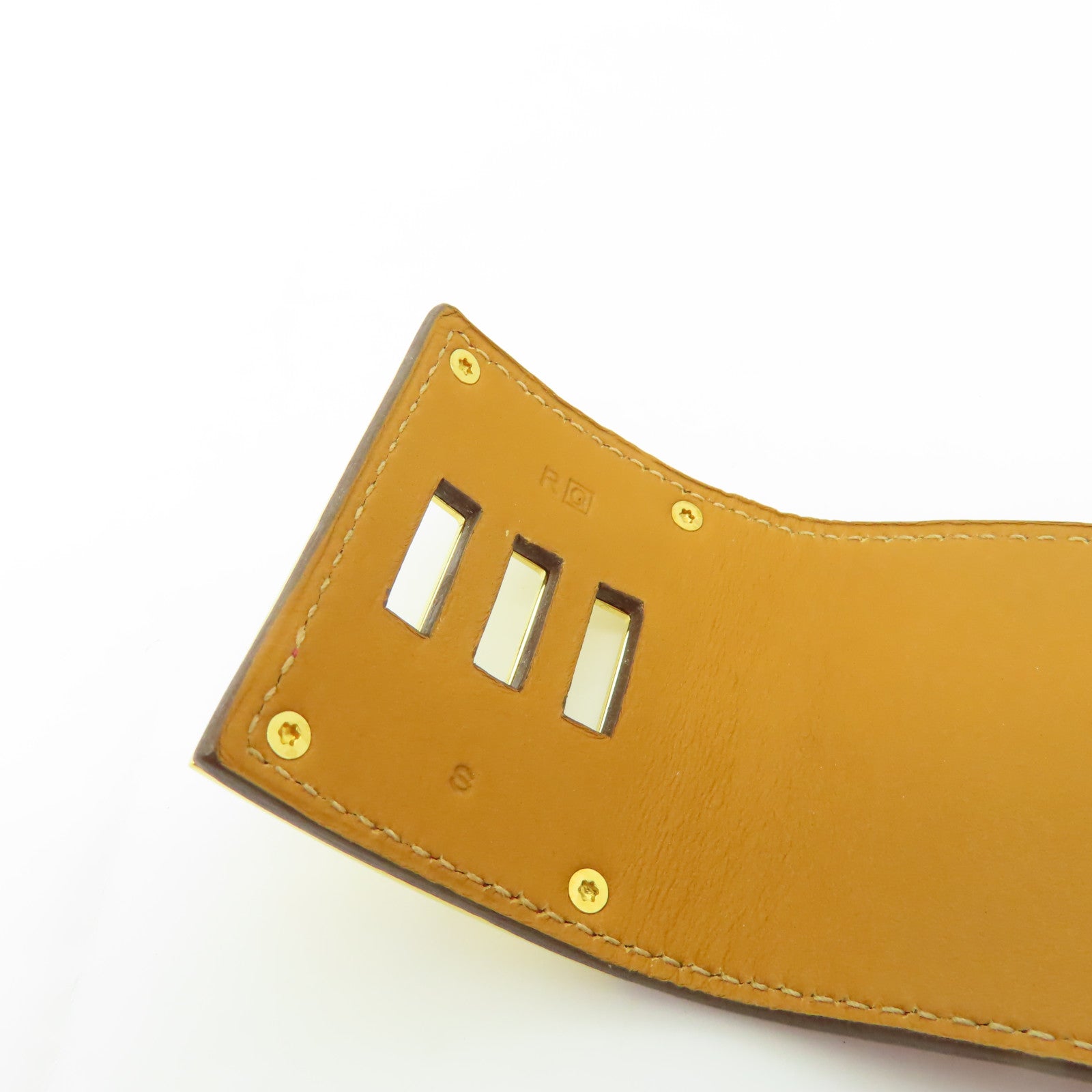 HERMES 【激減優惠】Epsom皮革Kelly Dog Extremes Bracelet金扣手鐲Rouge紅色