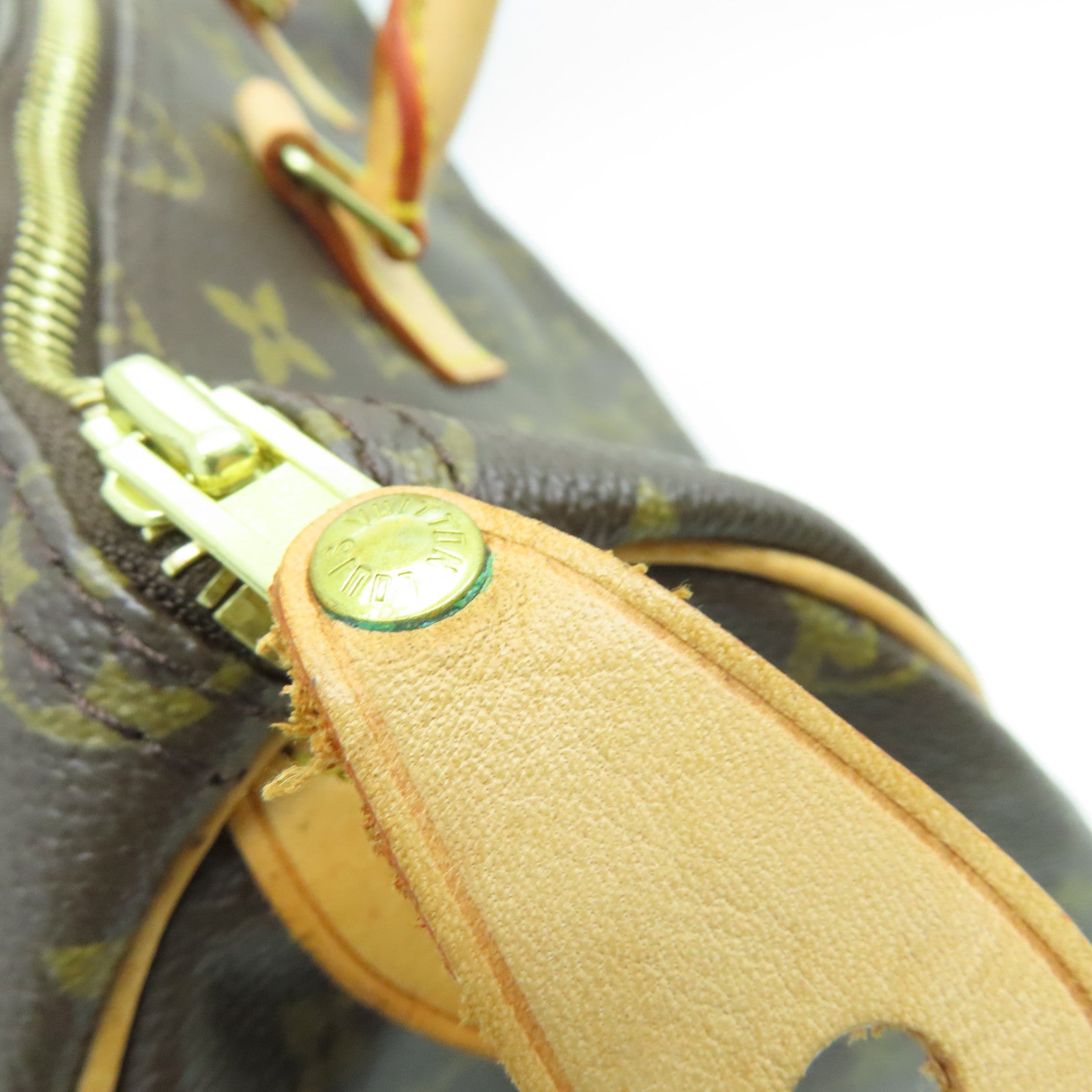 LOUIS VUITTON 【激減優惠】Monogram Speedy 35金扣手挽袋啡色