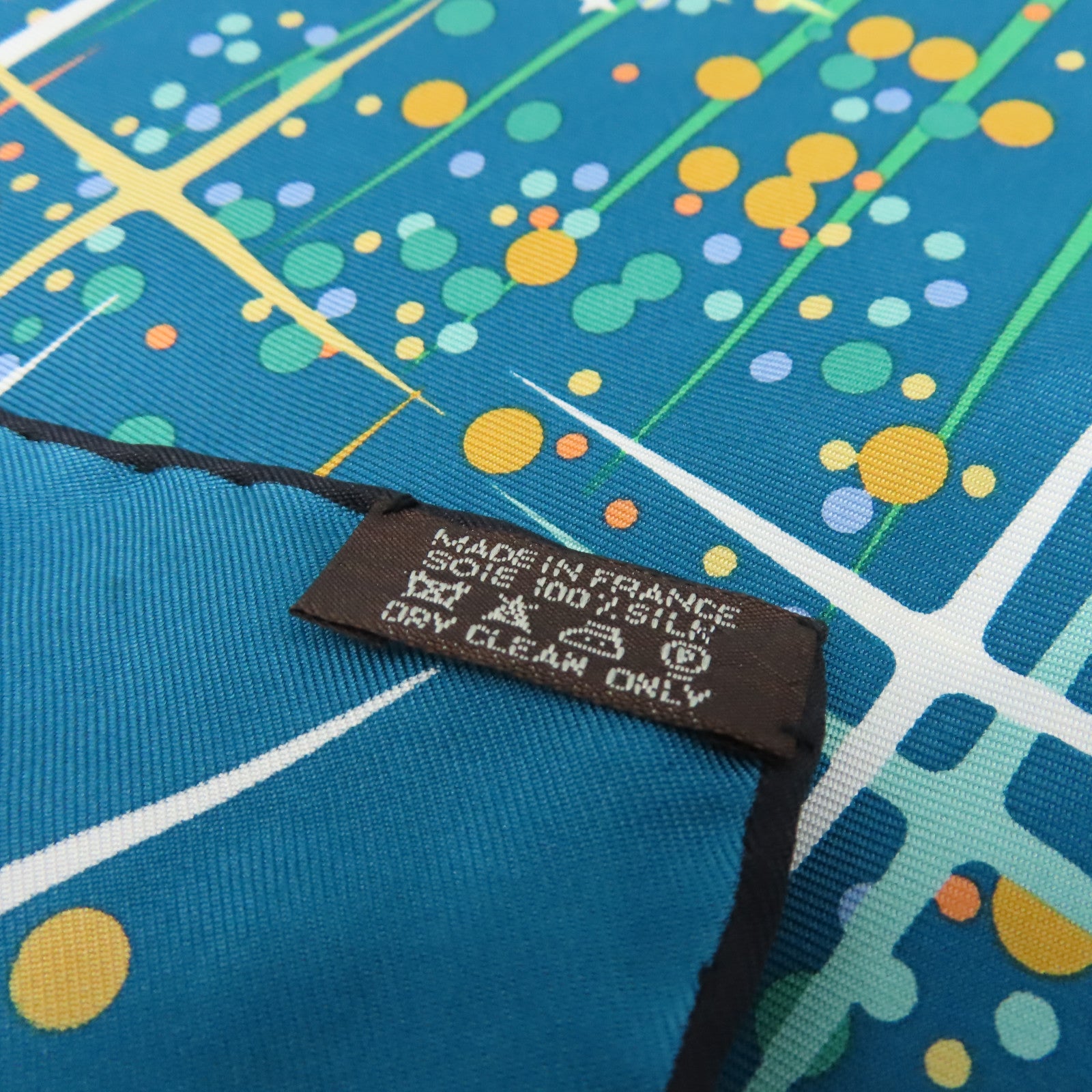 HERMES 絲質Scarf 90x90絲巾綠色/彩色
