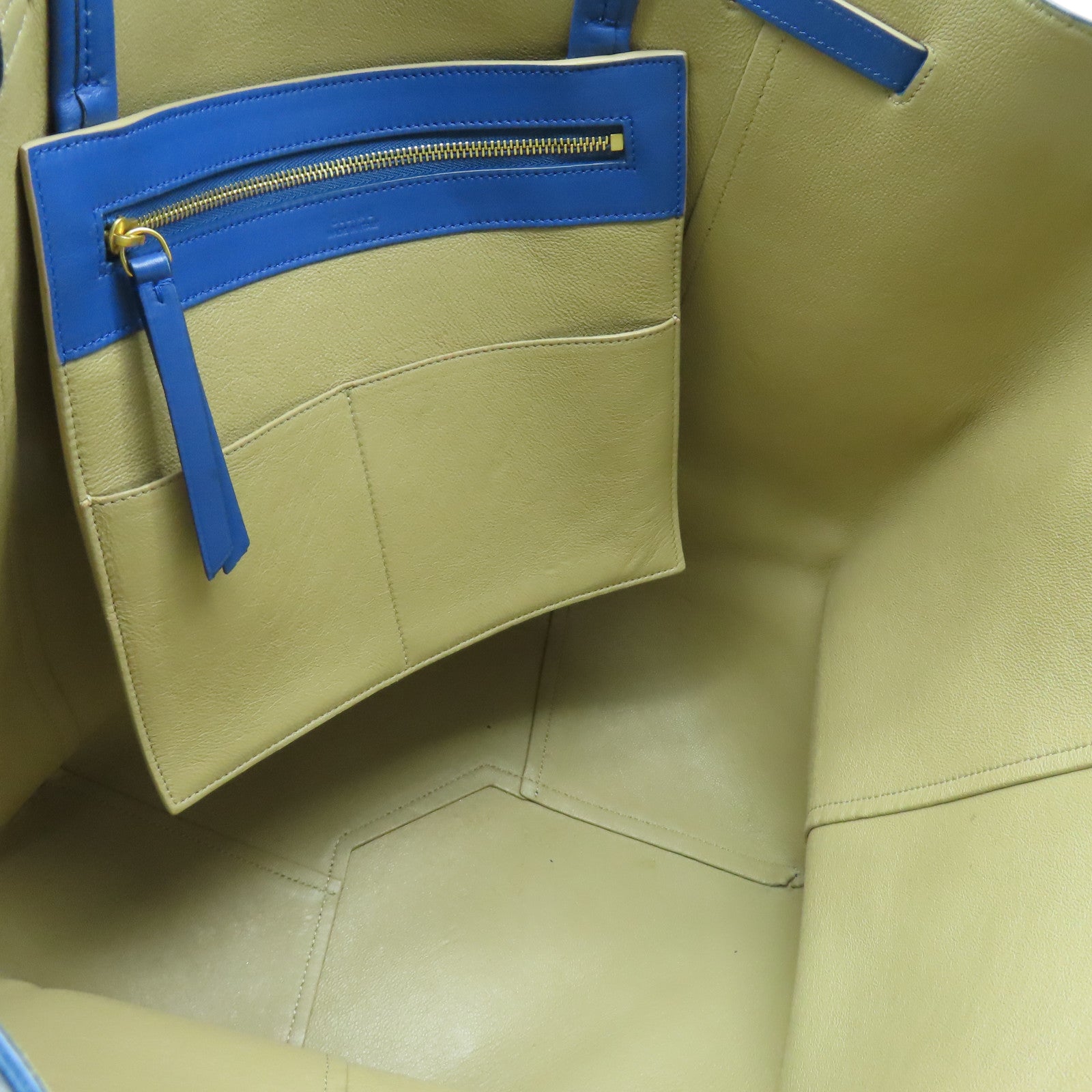 CELINE 皮革Shoulder Bag金扣肩背袋蓝色