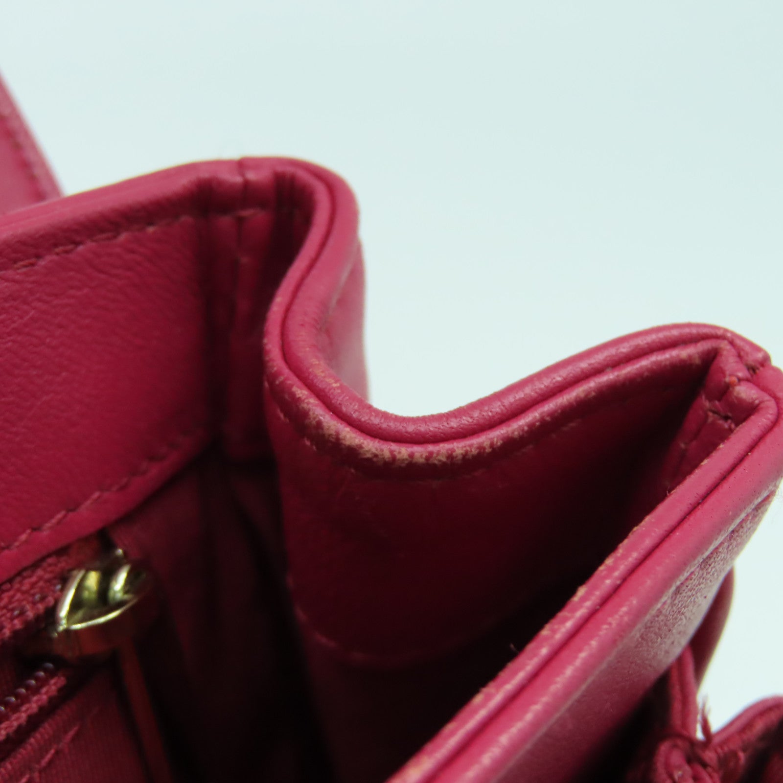 CHANEL 菱格羊皮皮革Chain Shoulder Bag金扣肩背袋紫紅色