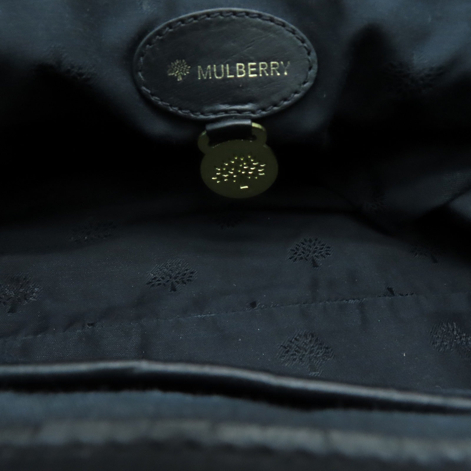 MULBERRY 牛皮皮革2 Way Shoulder Bag金扣手挽肩背两用袋黑色