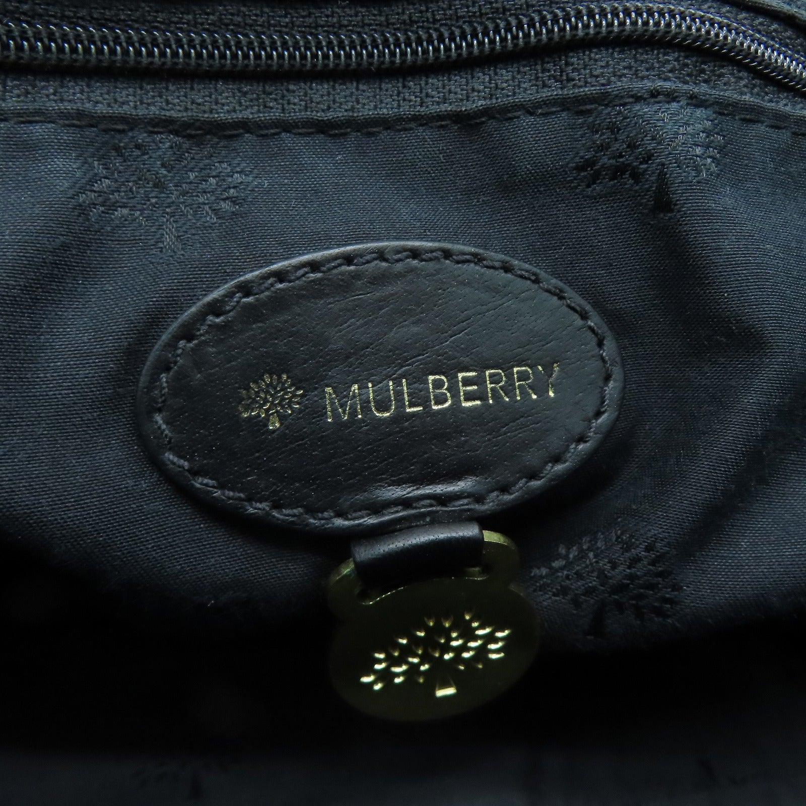 MULBERRY 牛皮皮革2 Way Shoulder Bag金扣手挽肩背两用袋黑色