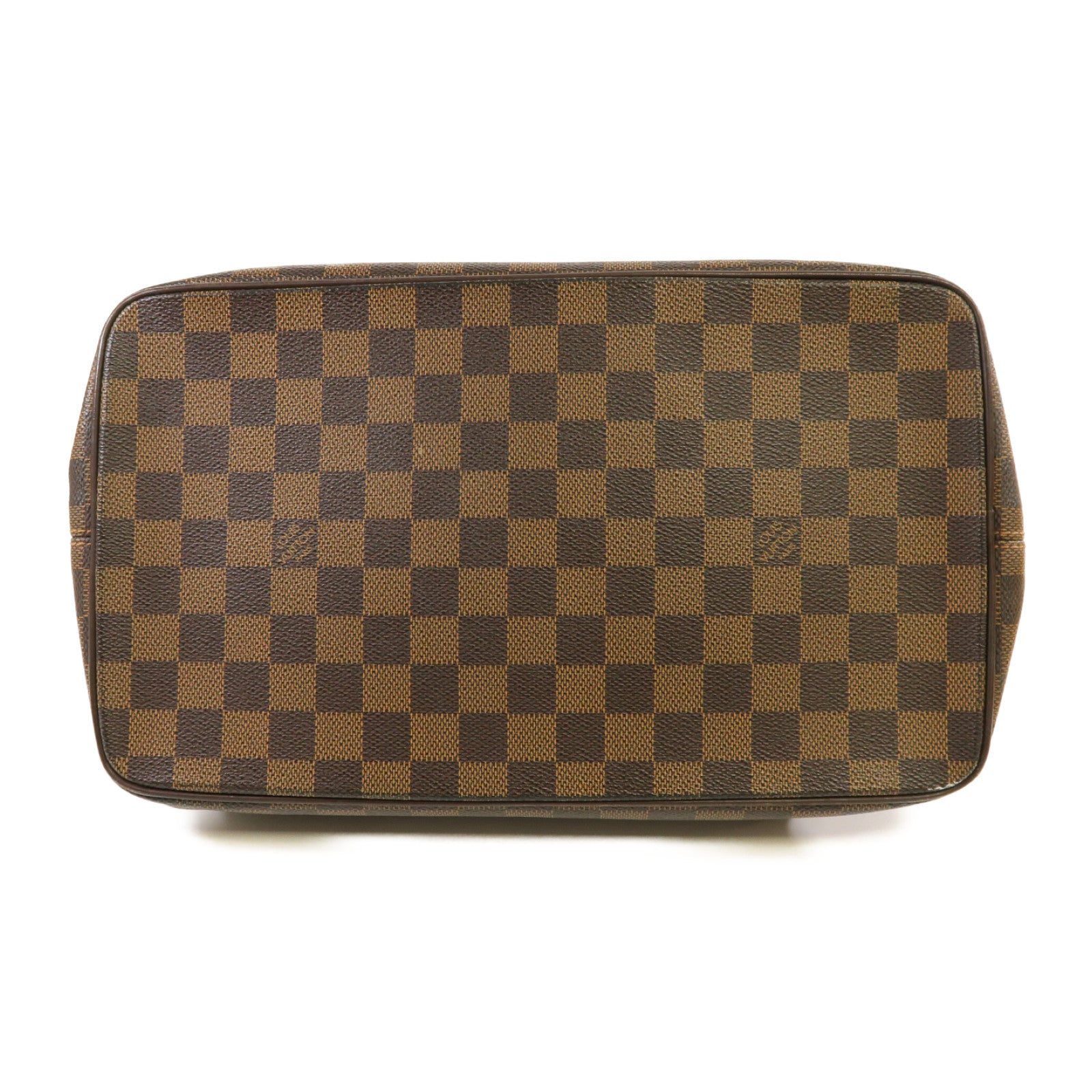 LOUIS VUITTON Damier Ebene Saleya MM金扣手挽袋啡色