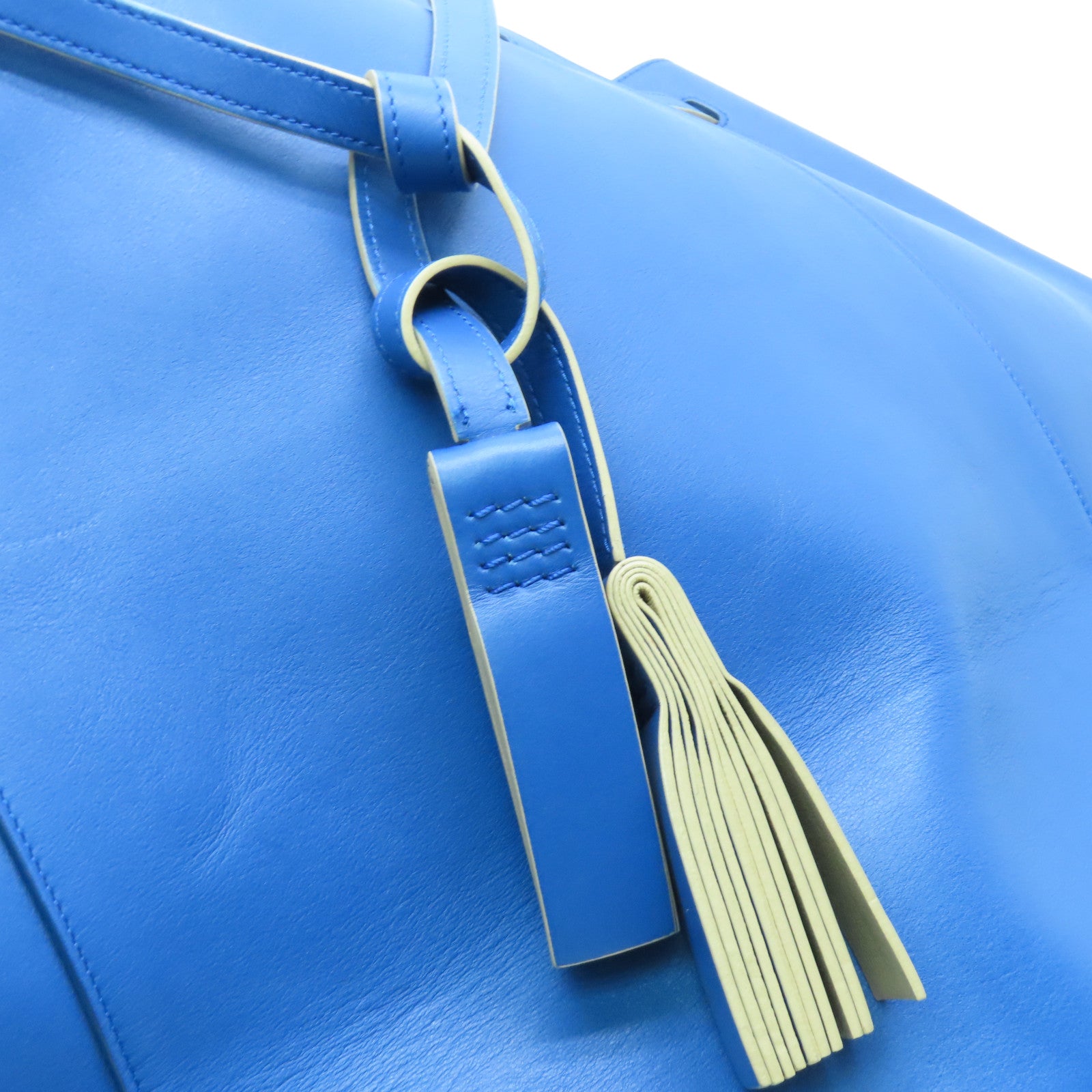 CELINE 皮革Shoulder Bag金扣肩背袋蓝色